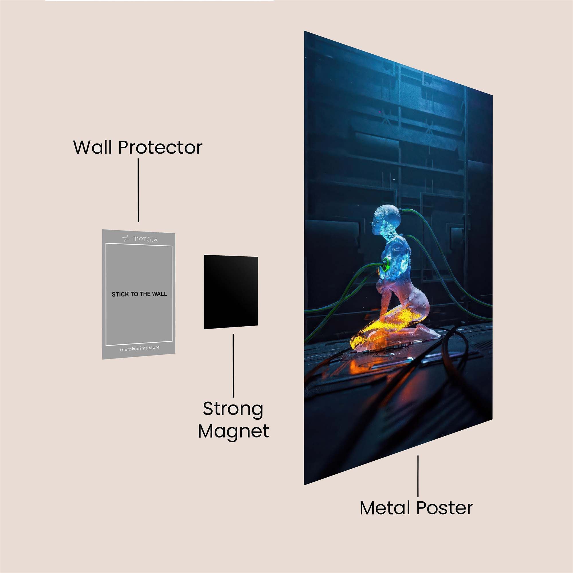 Neon Rebirth Safe Wall Magnetic / M