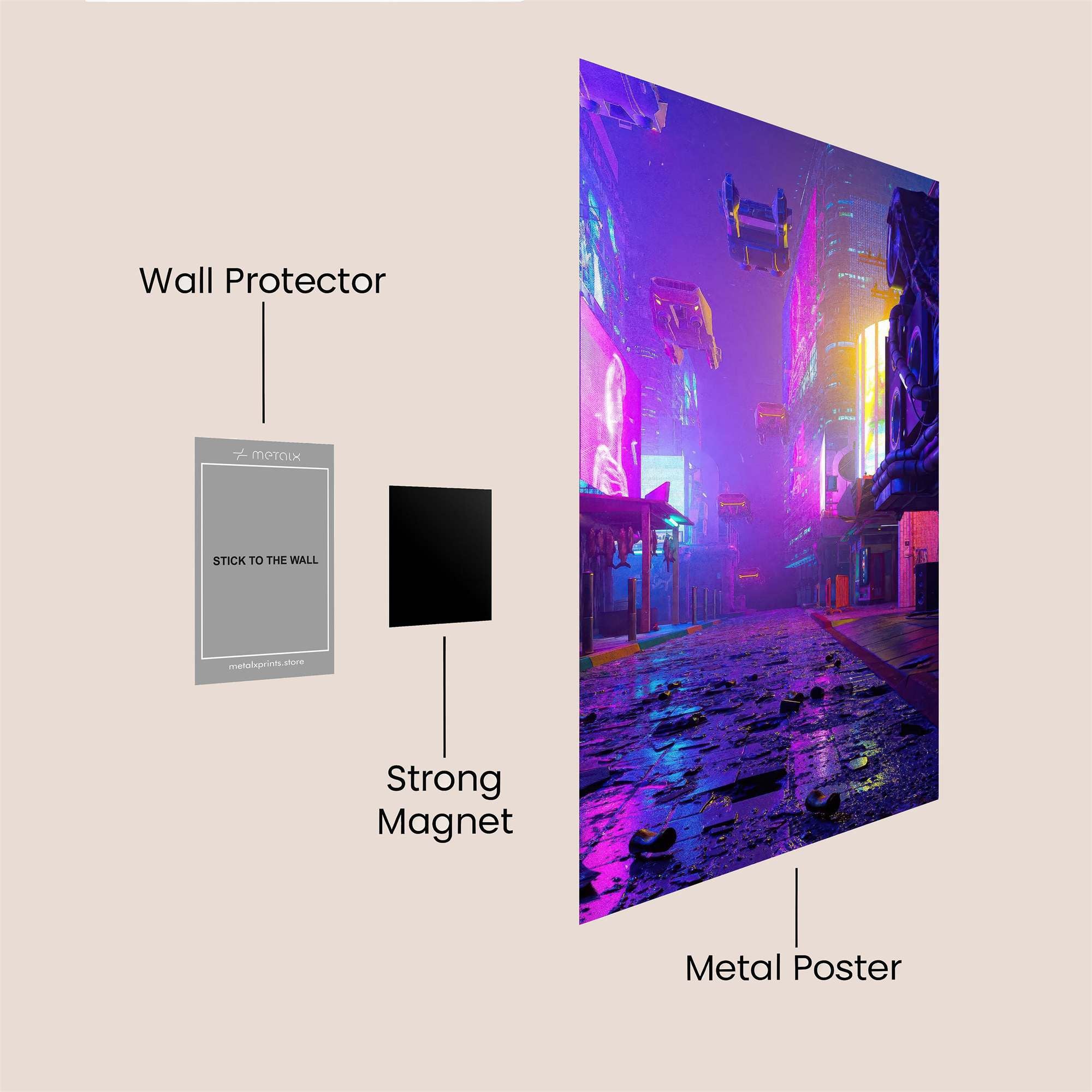 Neon Desolation Safe Wall Magnetic / M