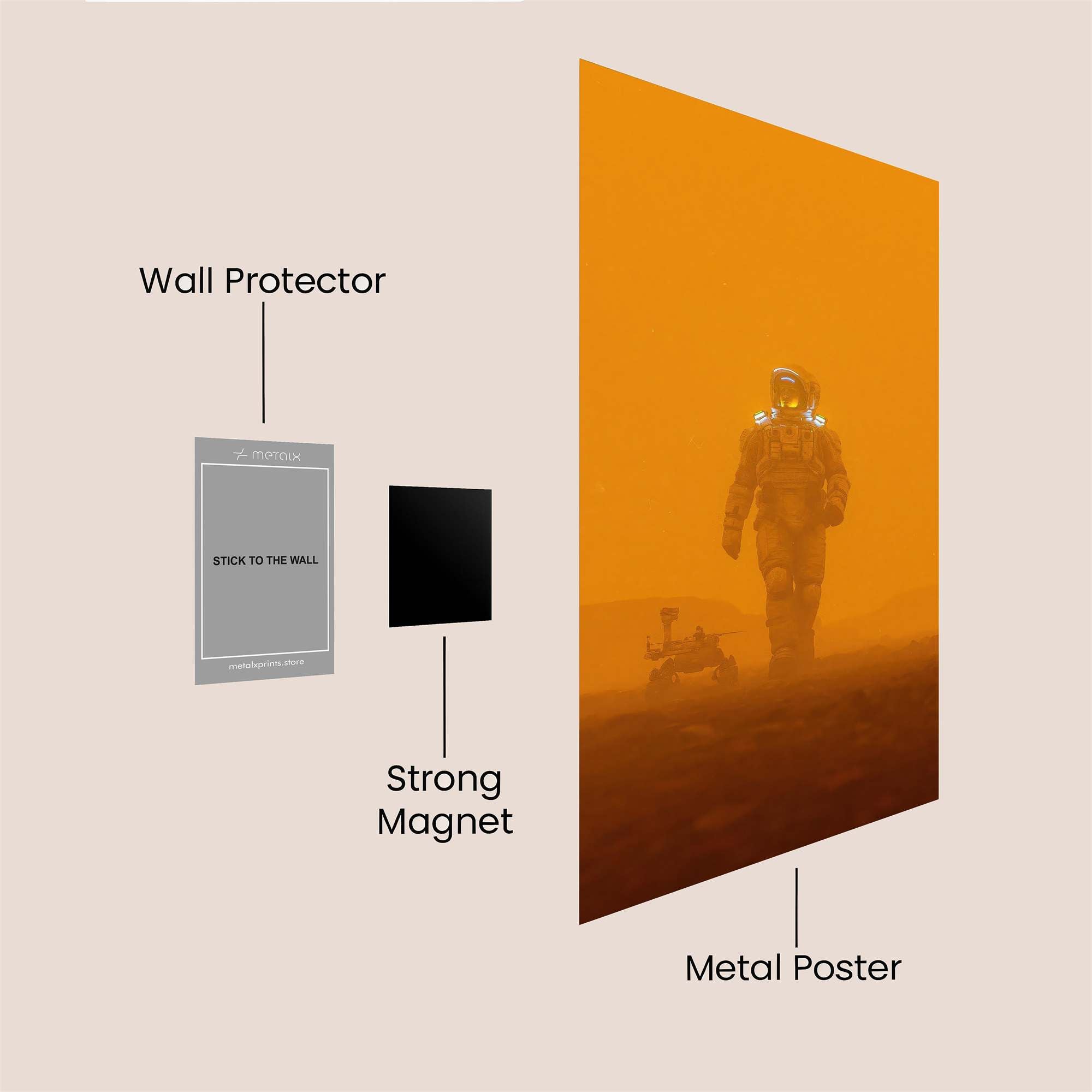 Martian Solitude Safe Wall Magnetic / M