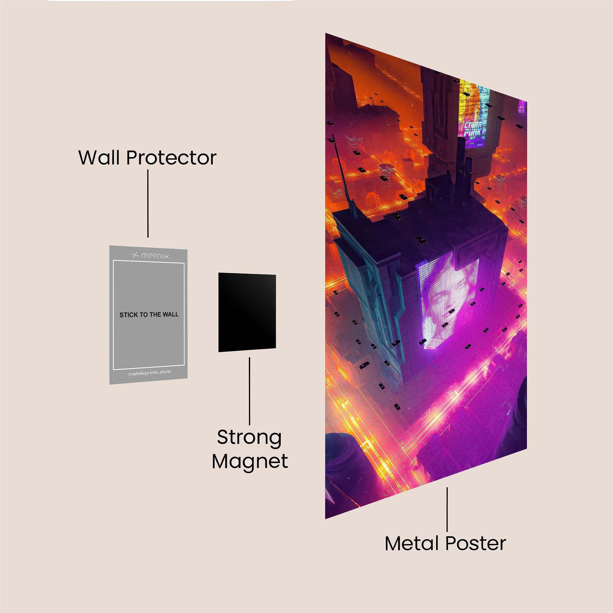 Neon Serenity Safe Wall Magnetic / M