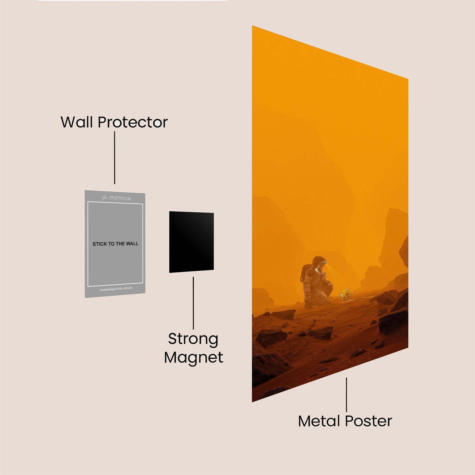 Martian Solitude Safe Wall Magnetic / M