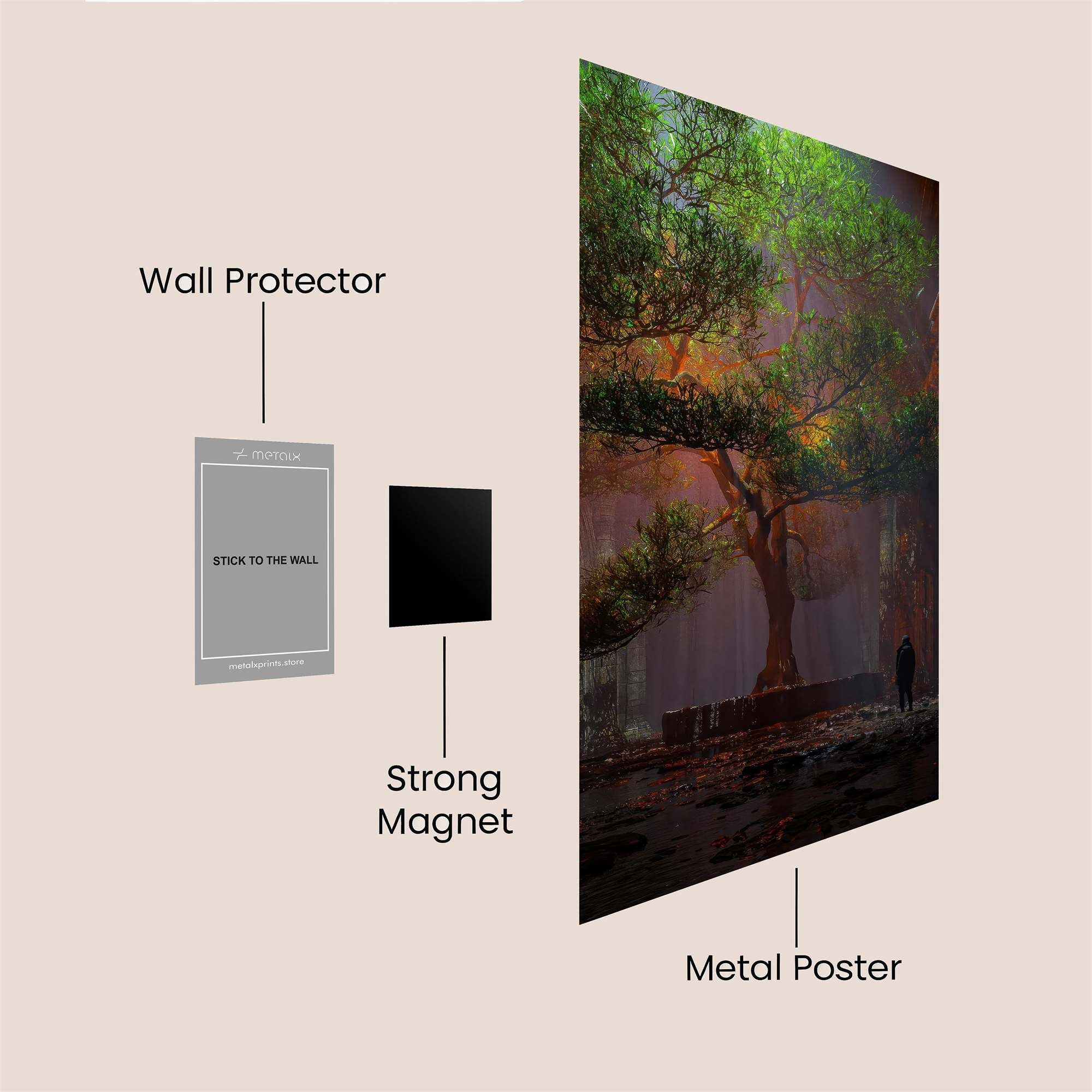 Tree Serenity Safe Wall Magnetic / M