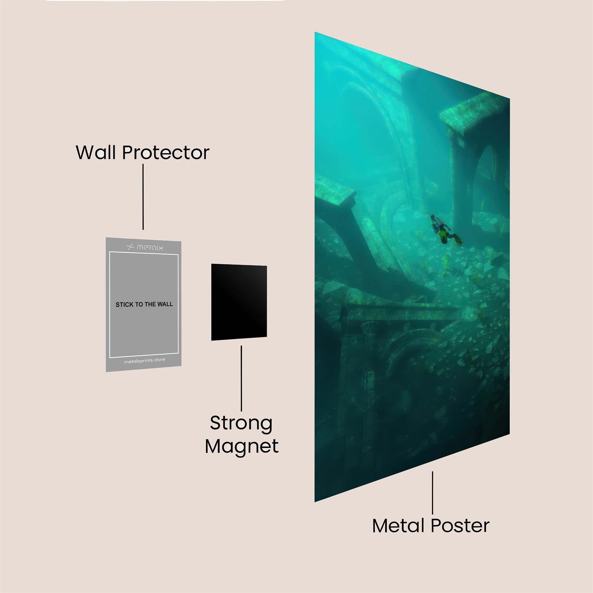 Atlantis Enigma Safe Wall Magnetic / M