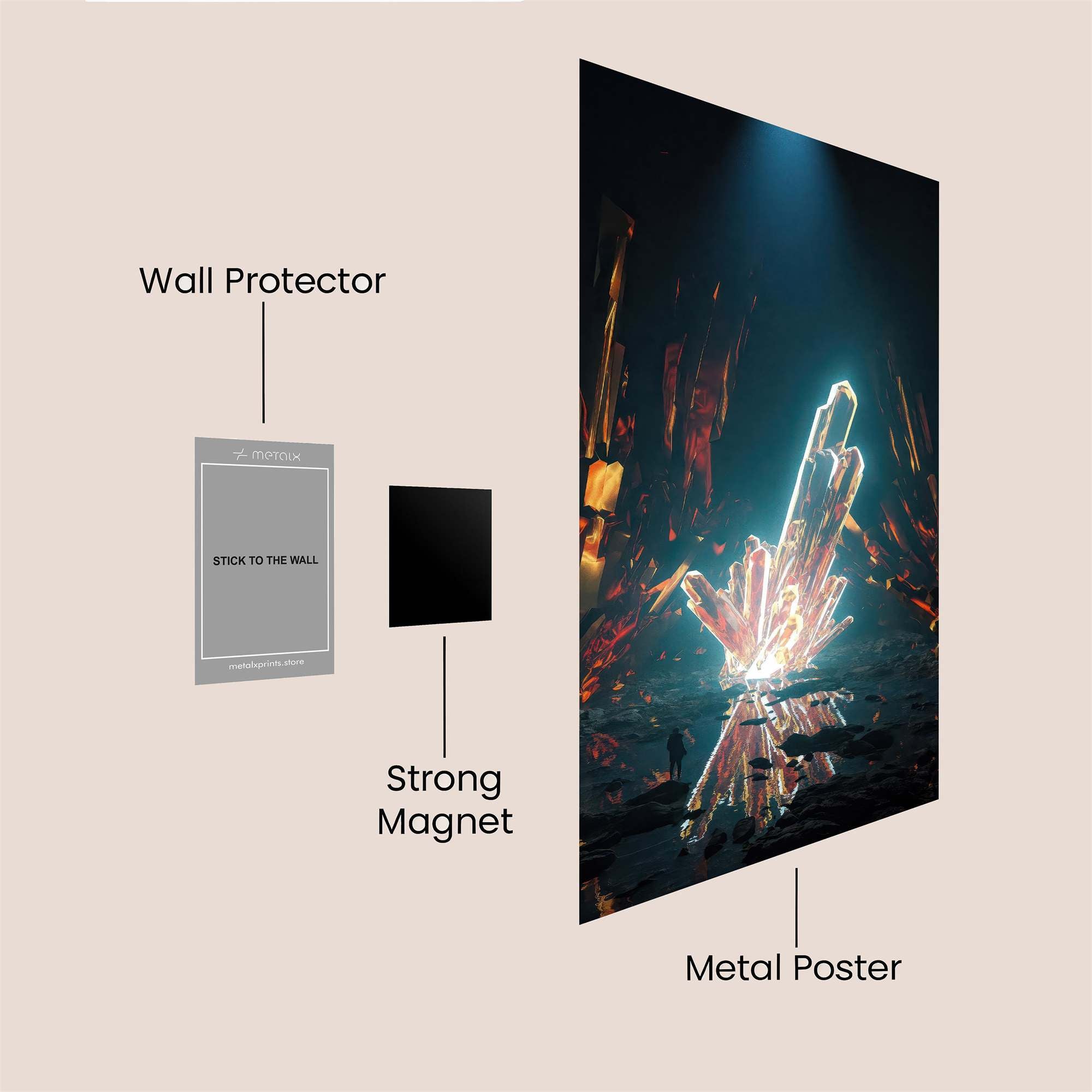 Crystal Radiance Safe Wall Magnetic / M
