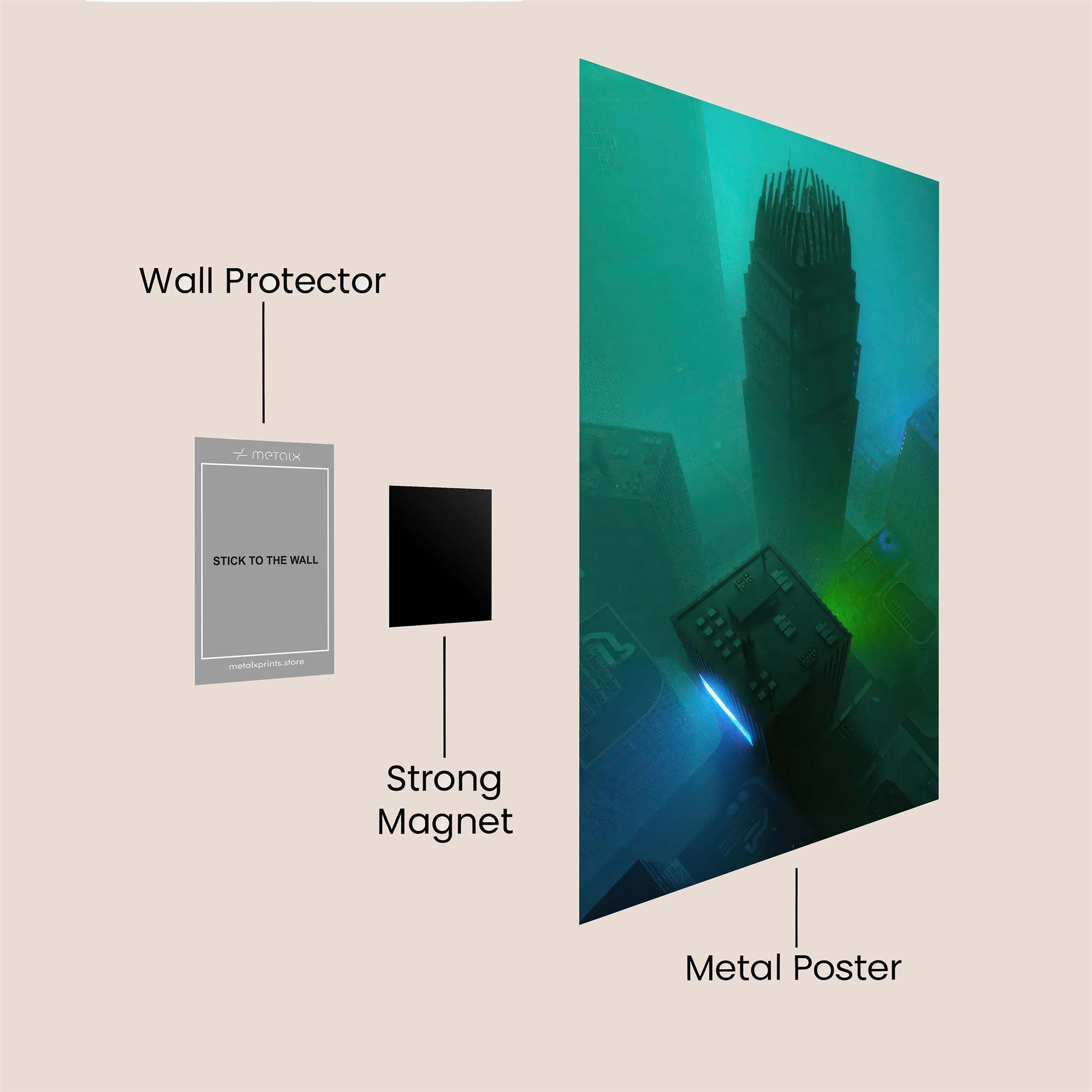 Metropolis Gloom Safe Wall Magnetic / M