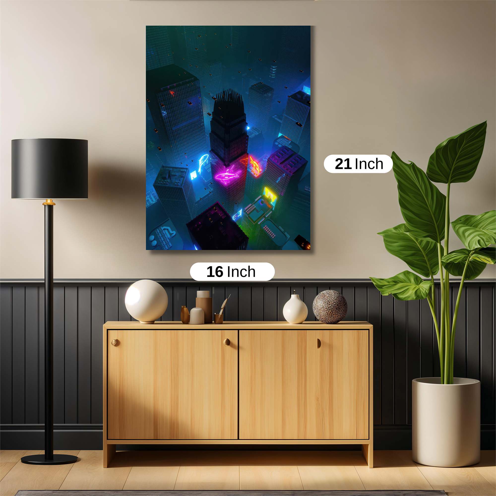 Cyberpunk Dreamscape Safe Wall Magnetic / M