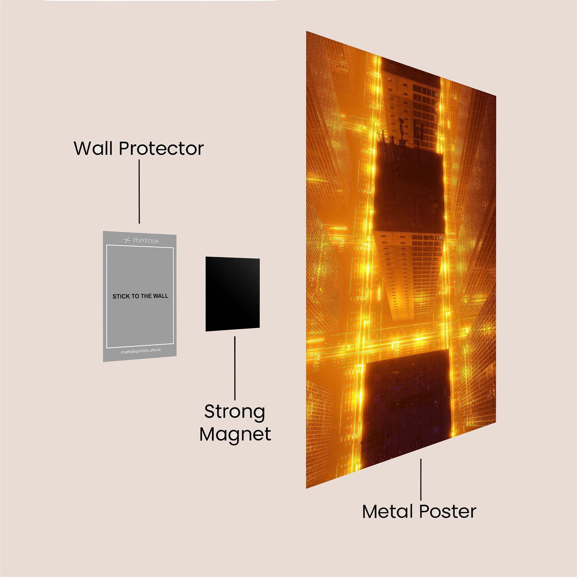 City Glow Safe Wall Magnetic / M