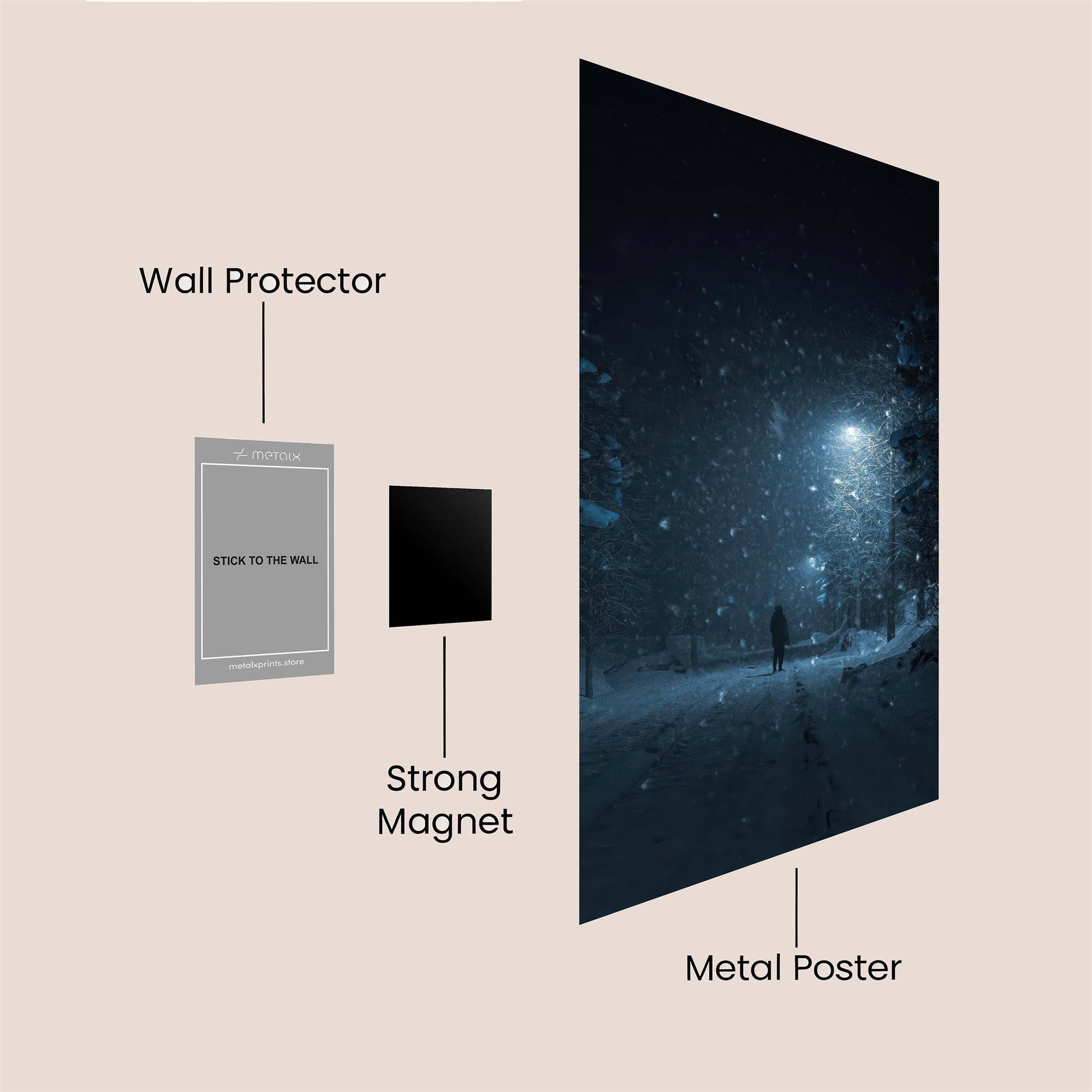 Night Solitude Safe Wall Magnetic / M