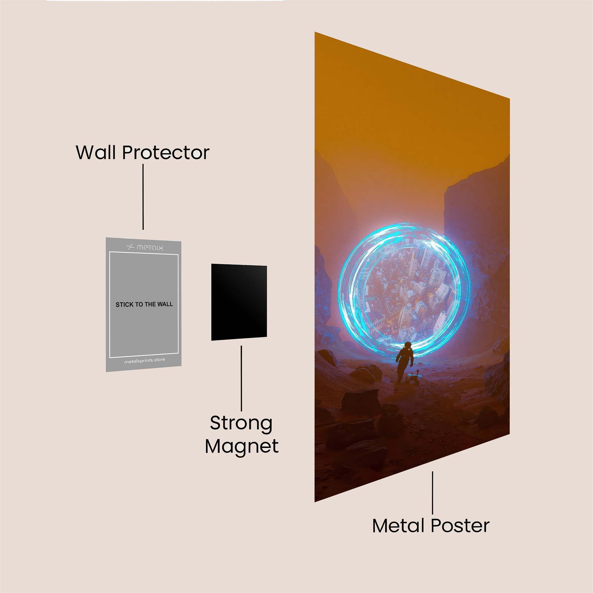 Portal Serene Safe Wall Magnetic / M
