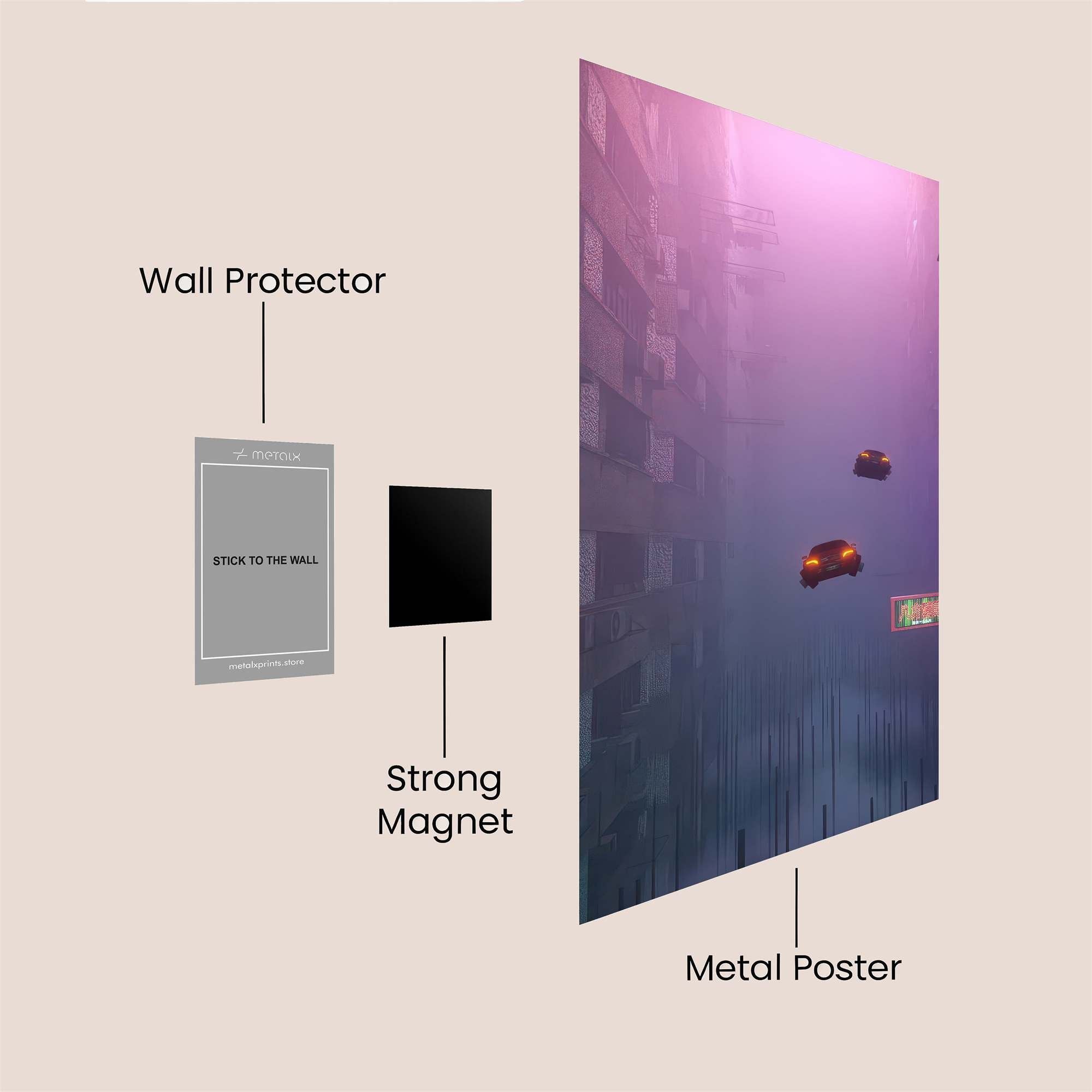 Cyber Serenity Safe Wall Magnetic / M