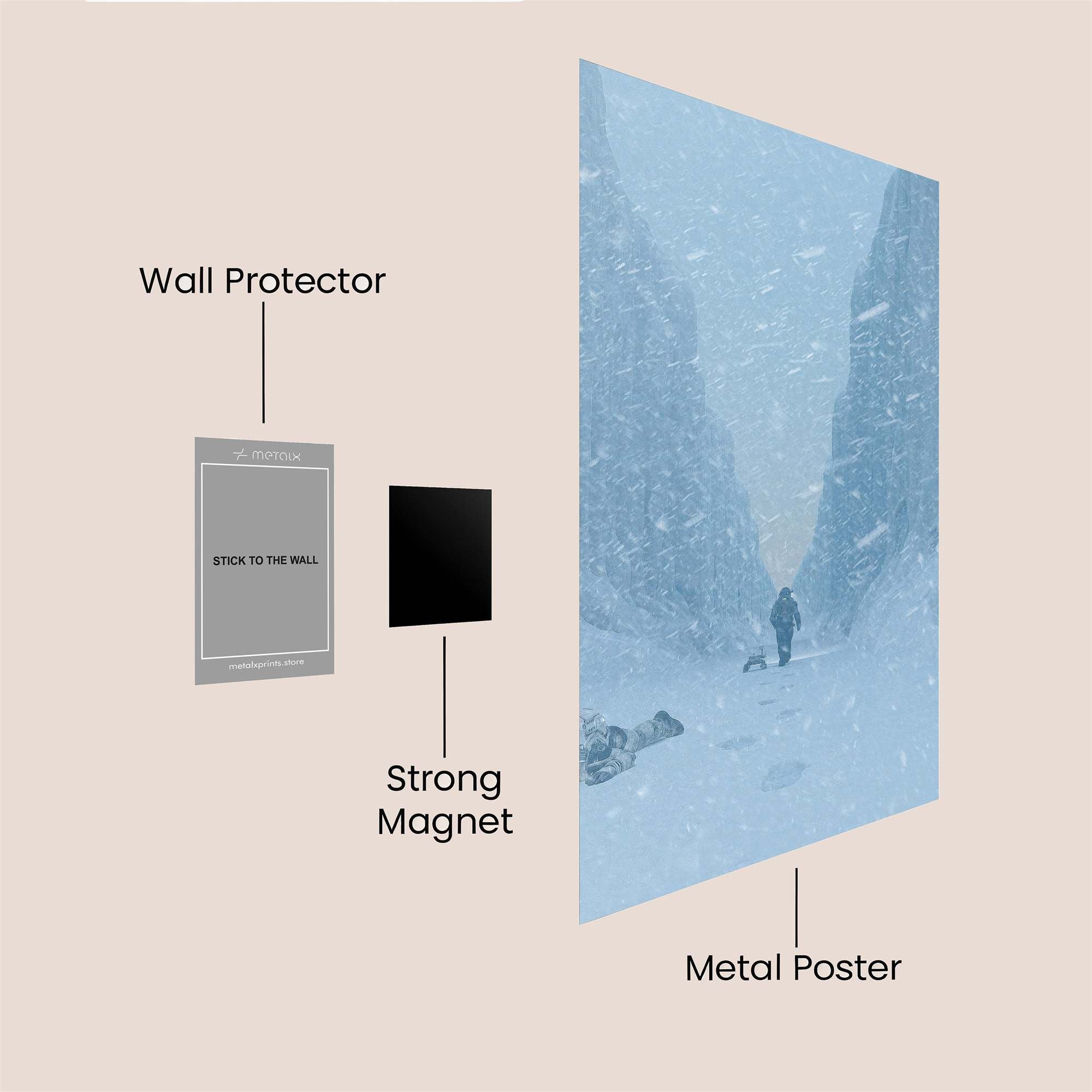 Snowy Solitude Safe Wall Magnetic / M