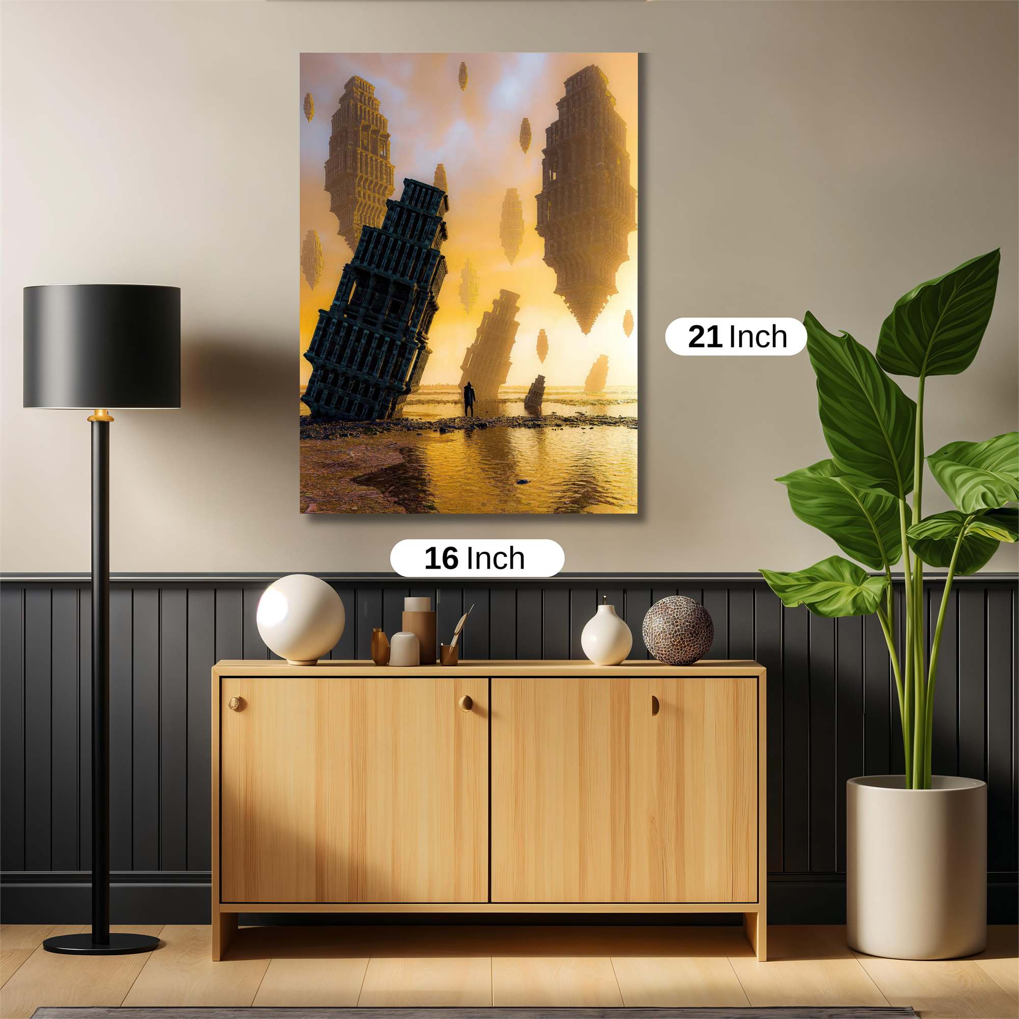Leaning Dreamscape Safe Wall Magnetic / M