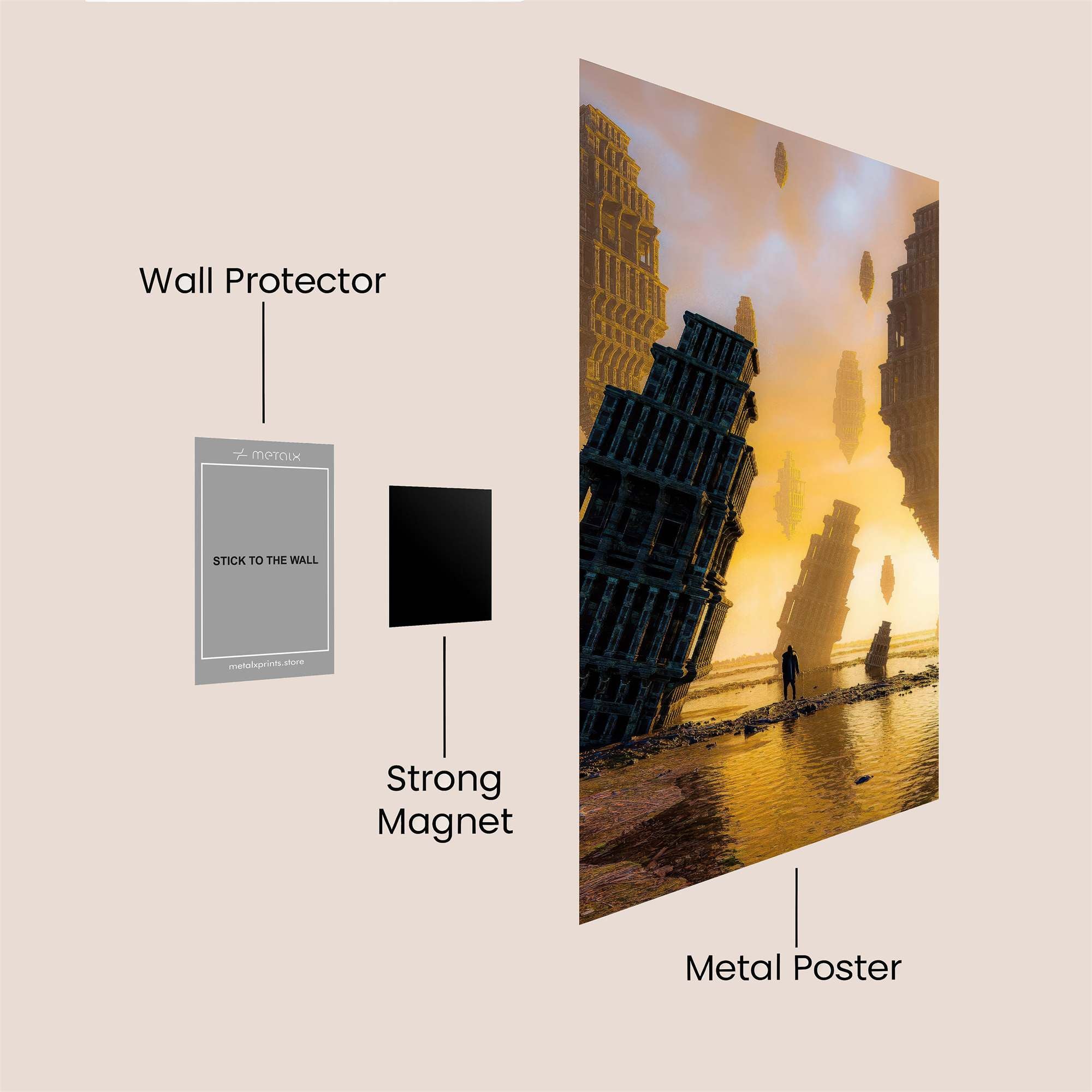Leaning Dreamscape Safe Wall Magnetic / M