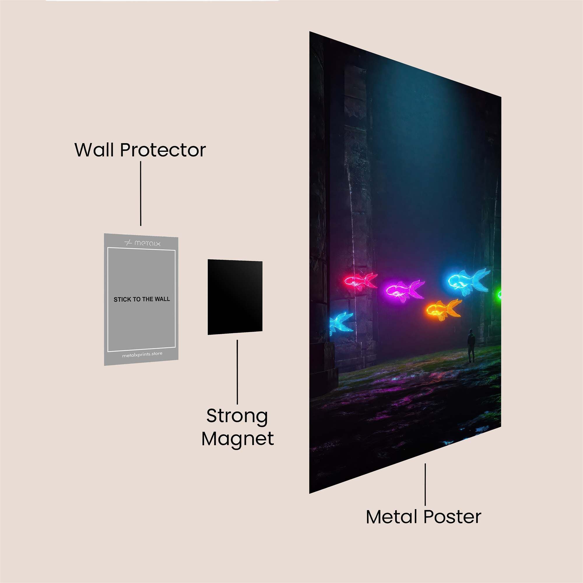 Neon Dreams Safe Wall Magnetic / M