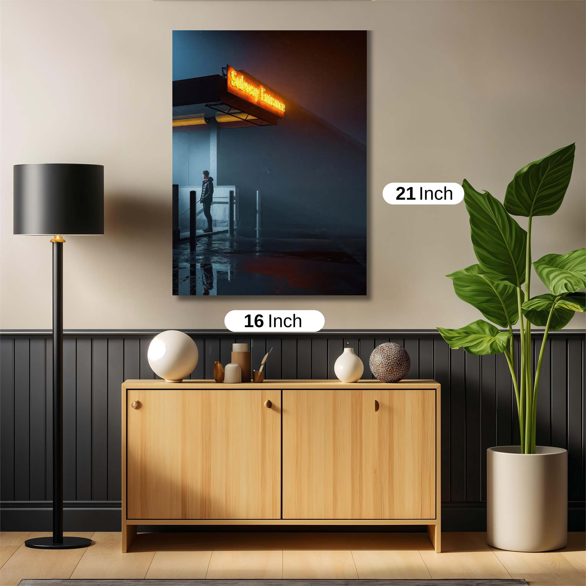 Neon Solitude Safe Wall Magnetic / M