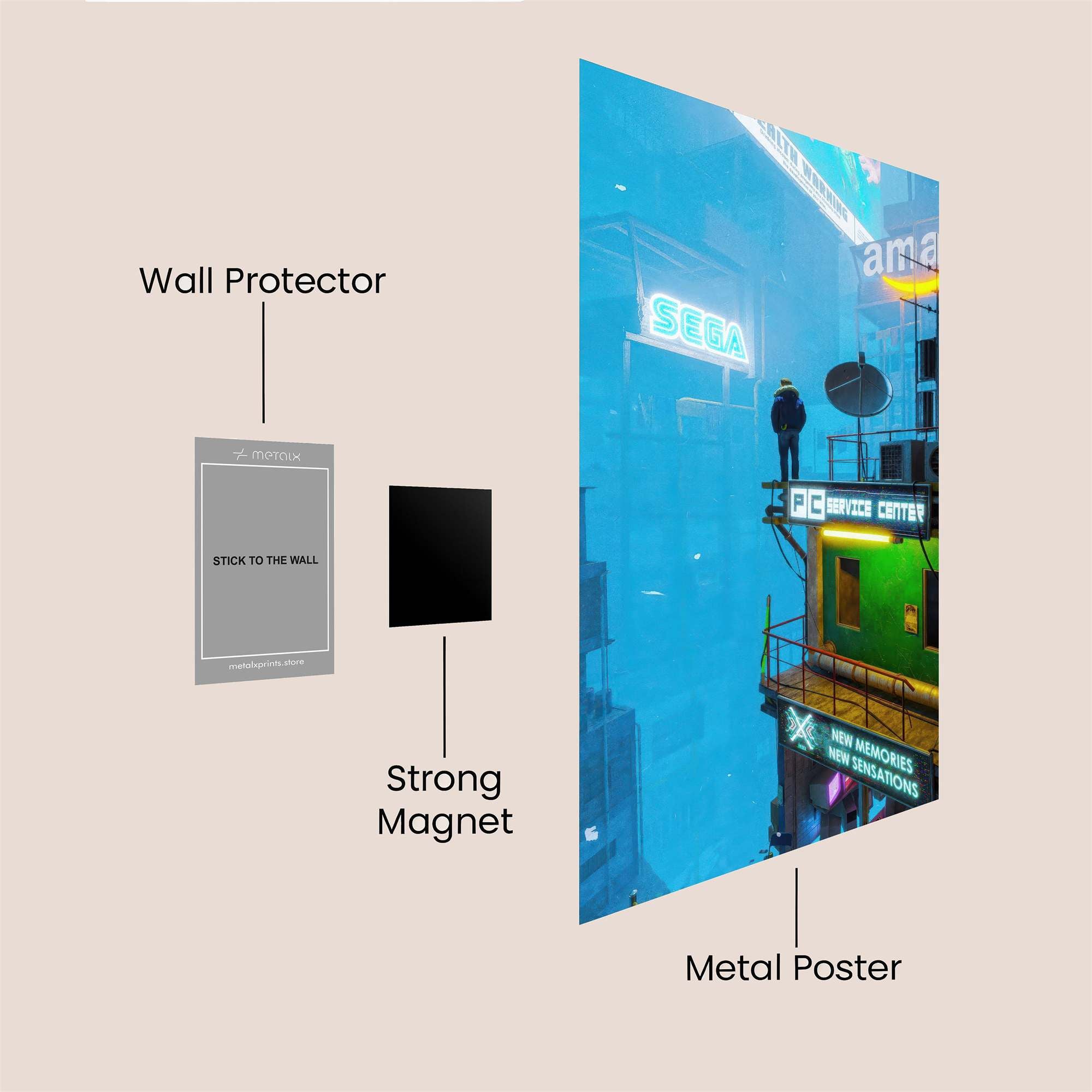 Cyberpunk Solitude Safe Wall Magnetic / M