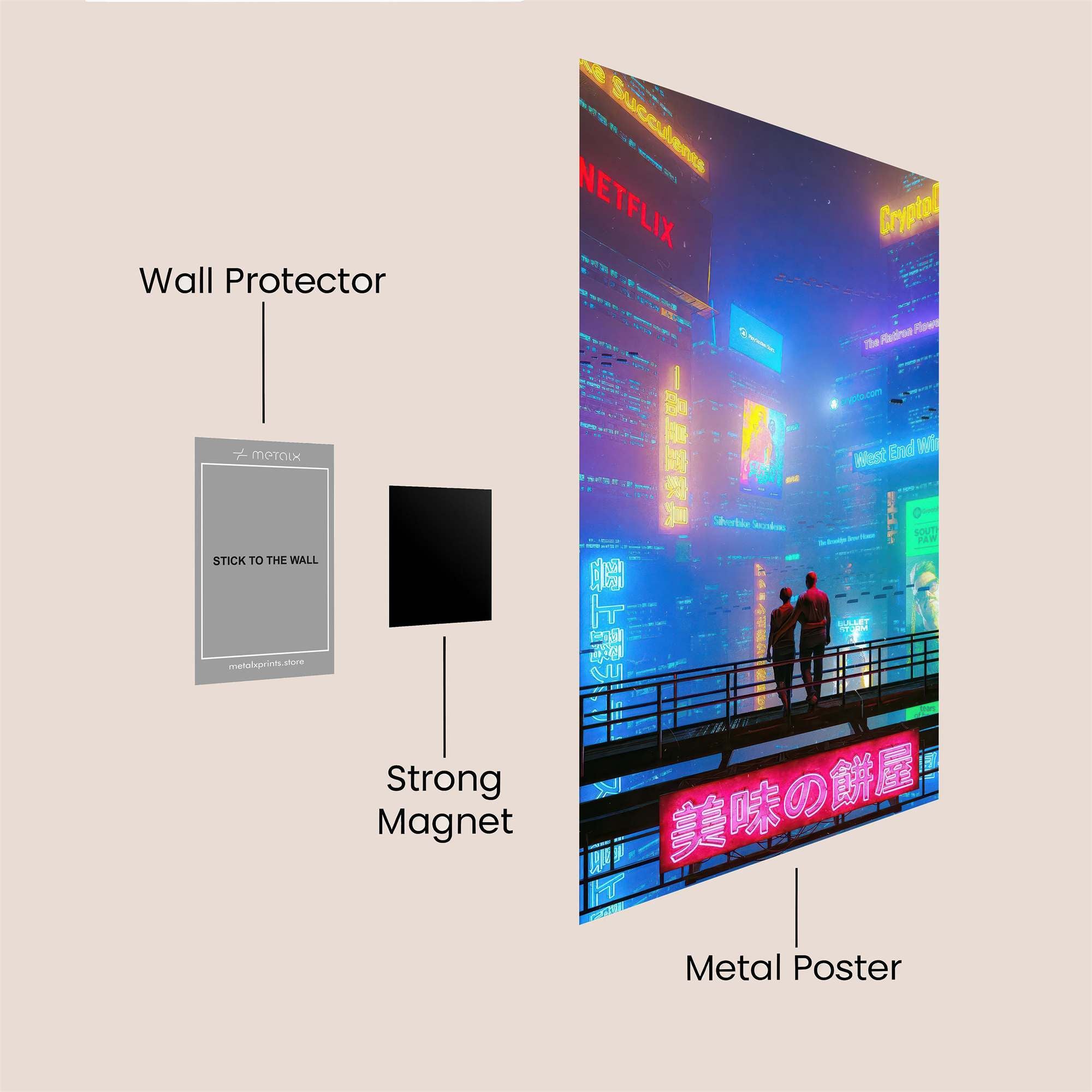 Cyber Serenity Safe Wall Magnetic / M