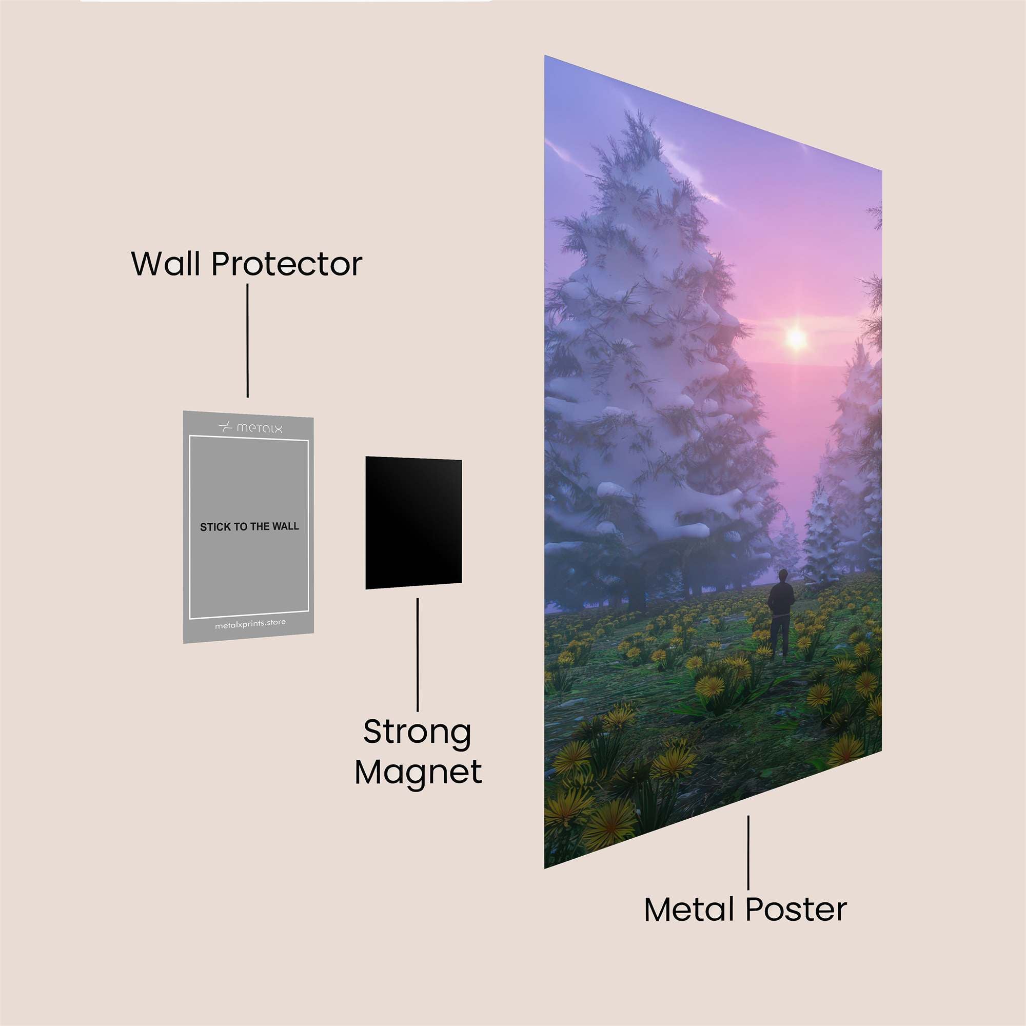 Sunset Solitude Safe Wall Magnetic / M