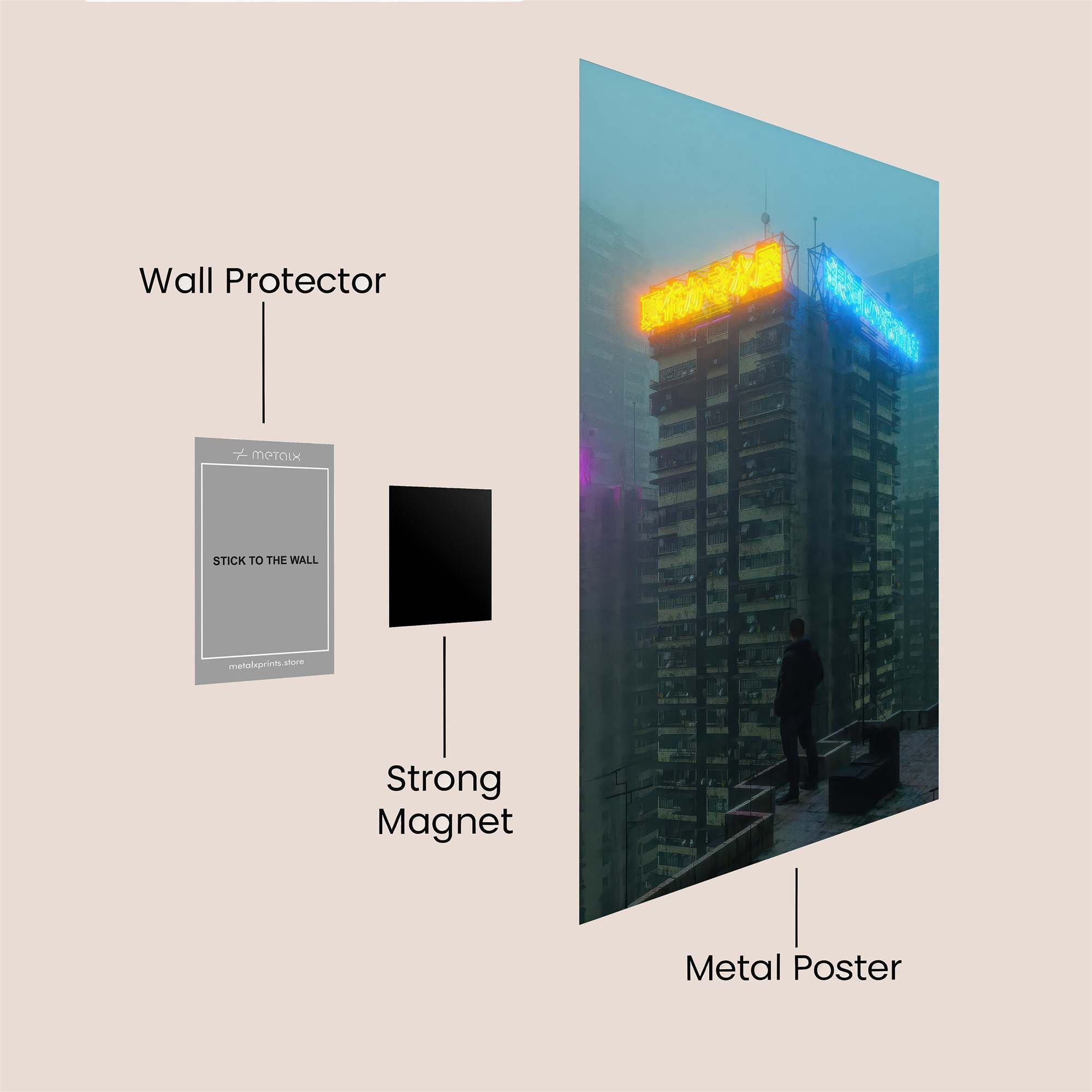 Neon Dreams Safe Wall Magnetic / M