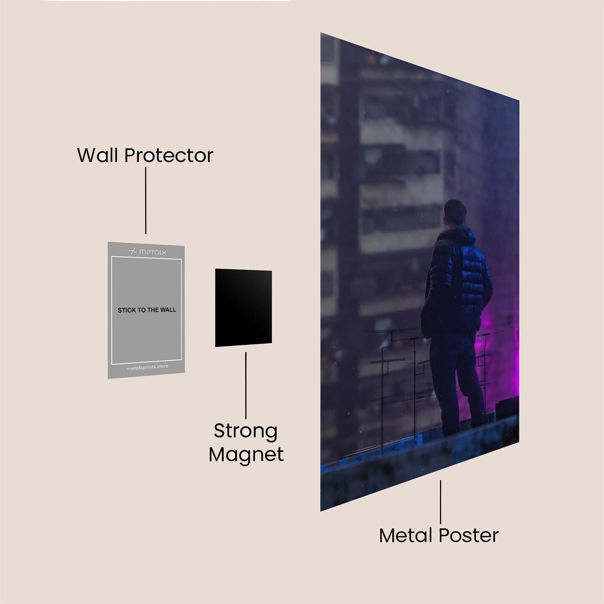 Neon Solitude Safe Wall Magnetic / M