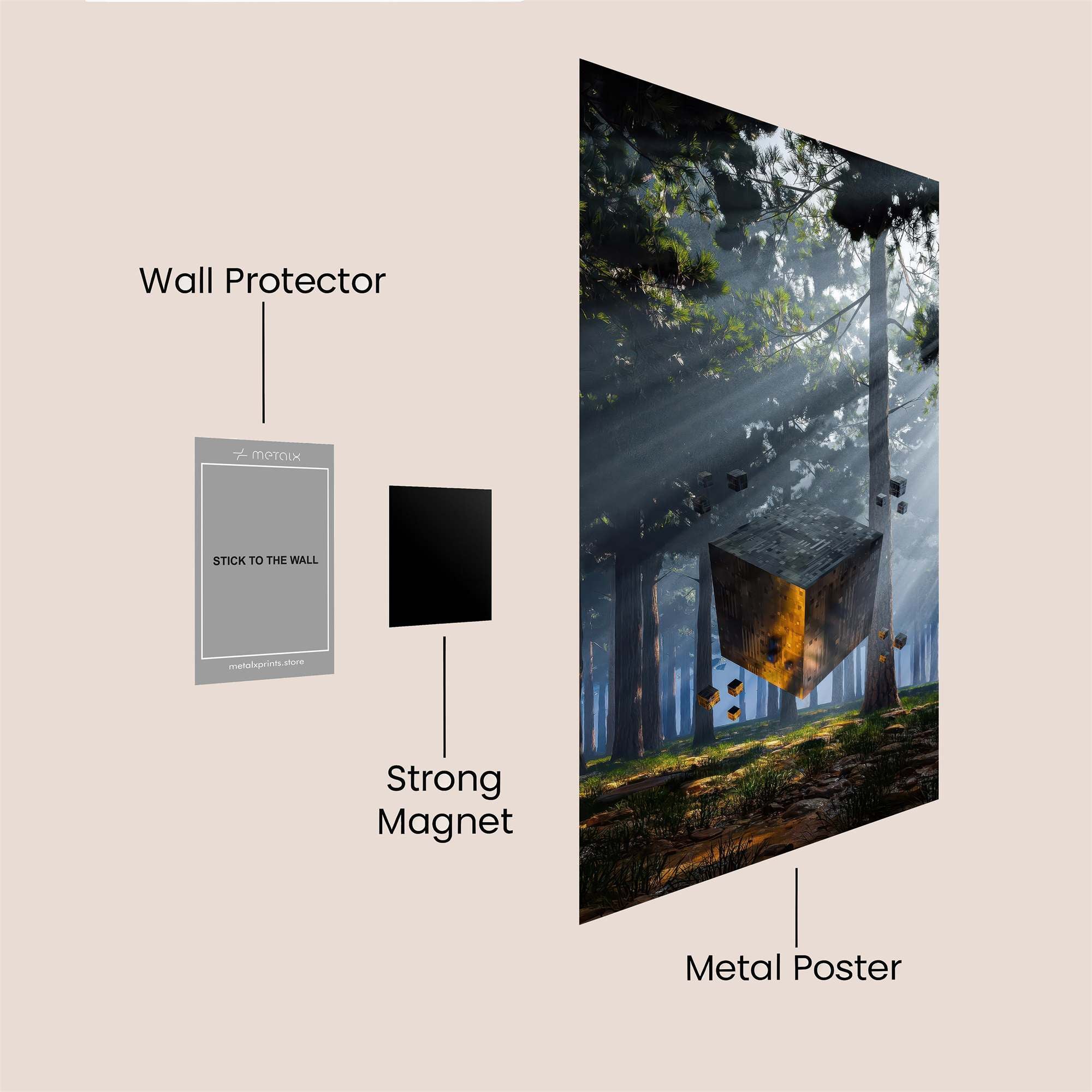 Cube Enigma Safe Wall Magnetic / M