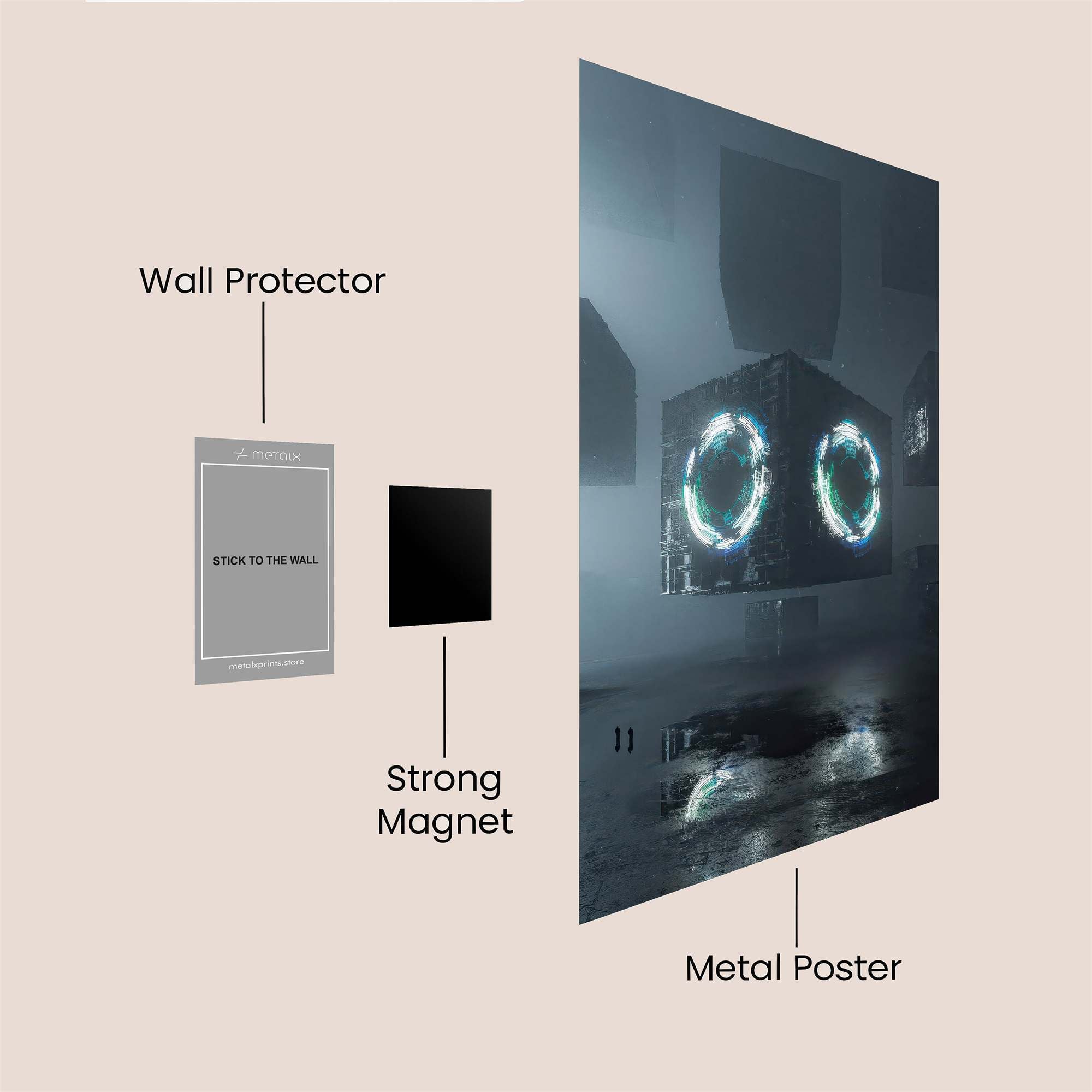 Cube Enigma Safe Wall Magnetic / M