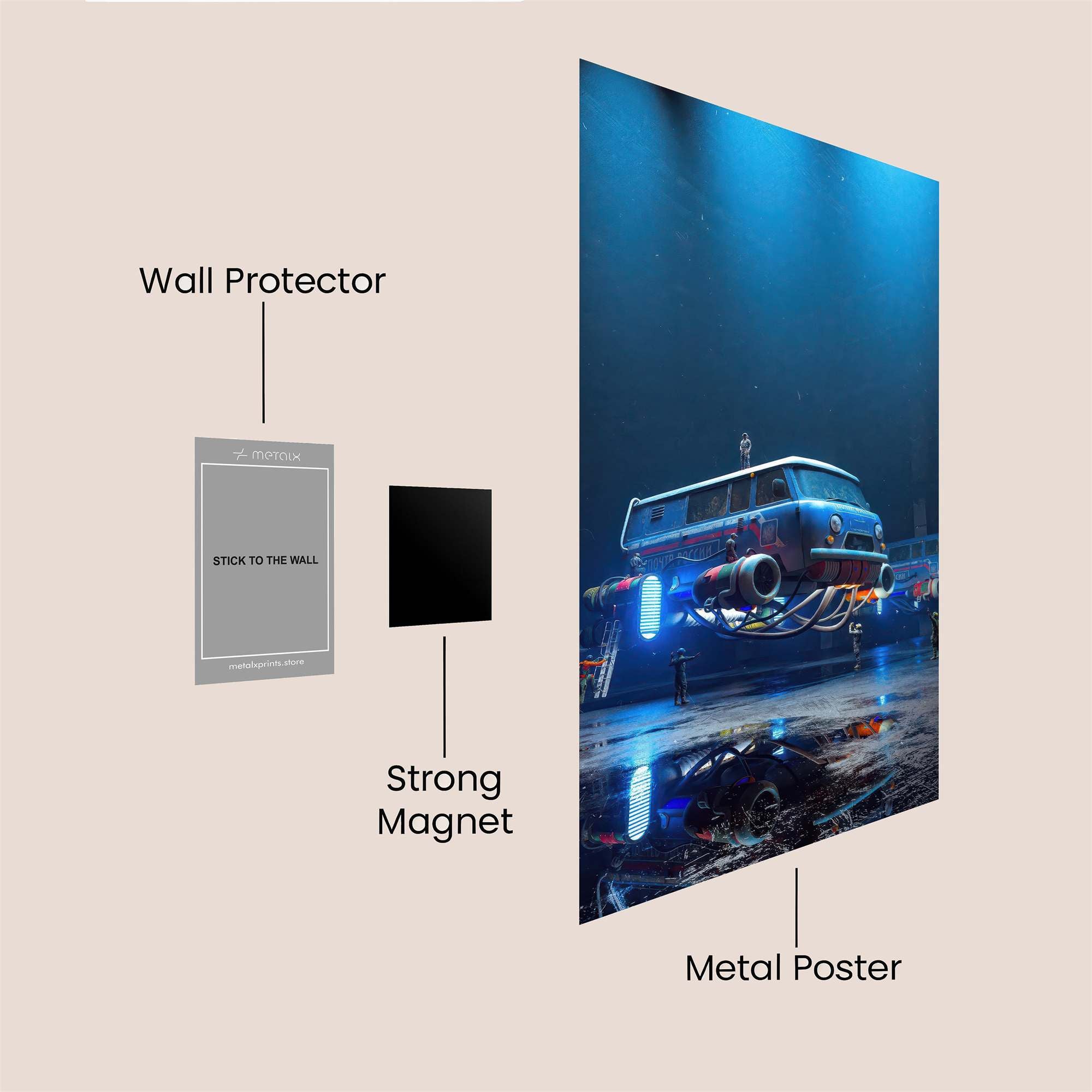 Hovering Mystery Safe Wall Magnetic / M