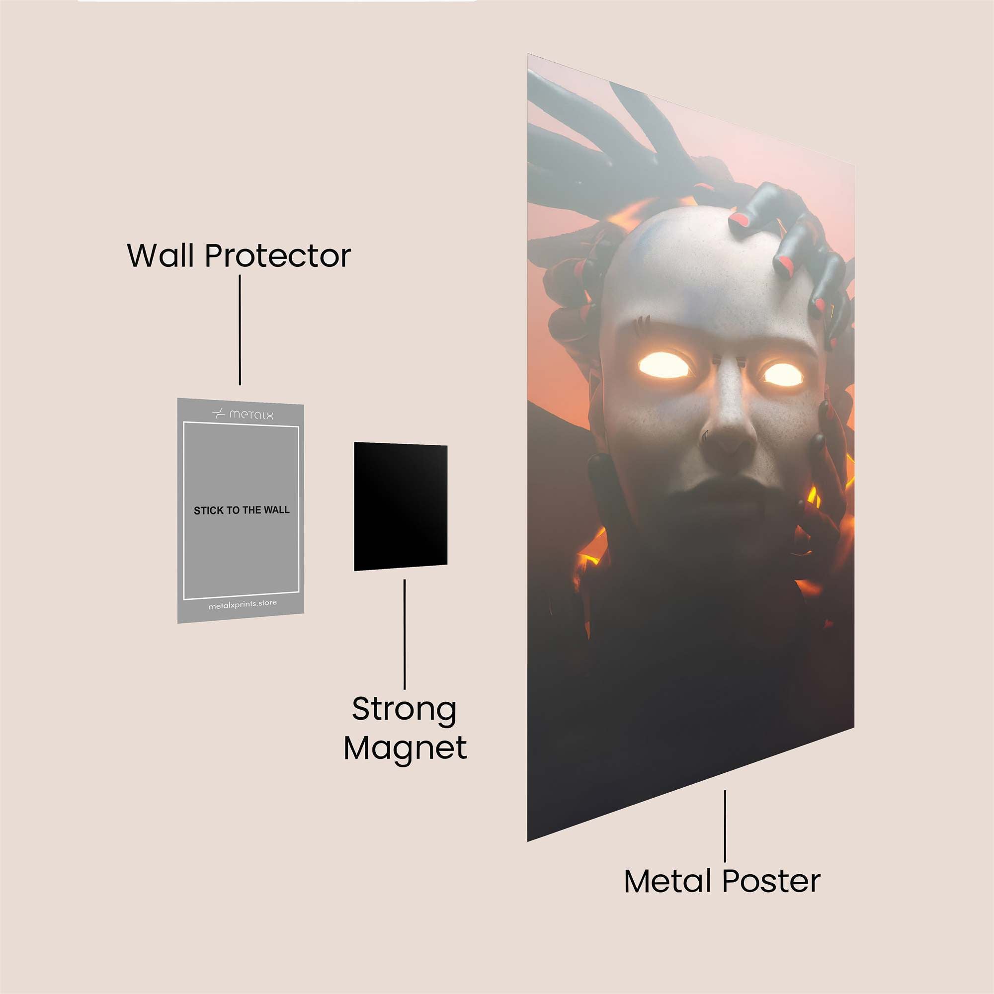 Gaze Unleashed Safe Wall Magnetic / M