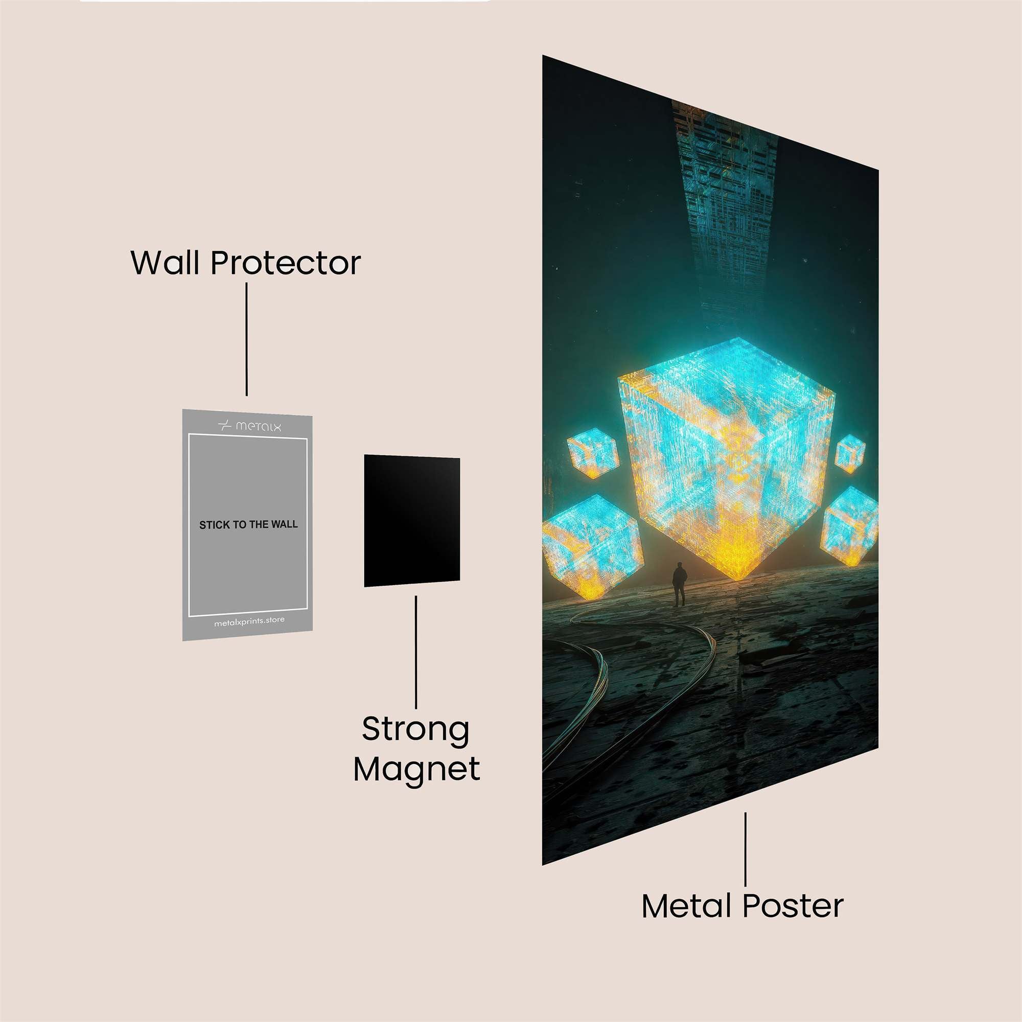 Cube Enigma Safe Wall Magnetic / M