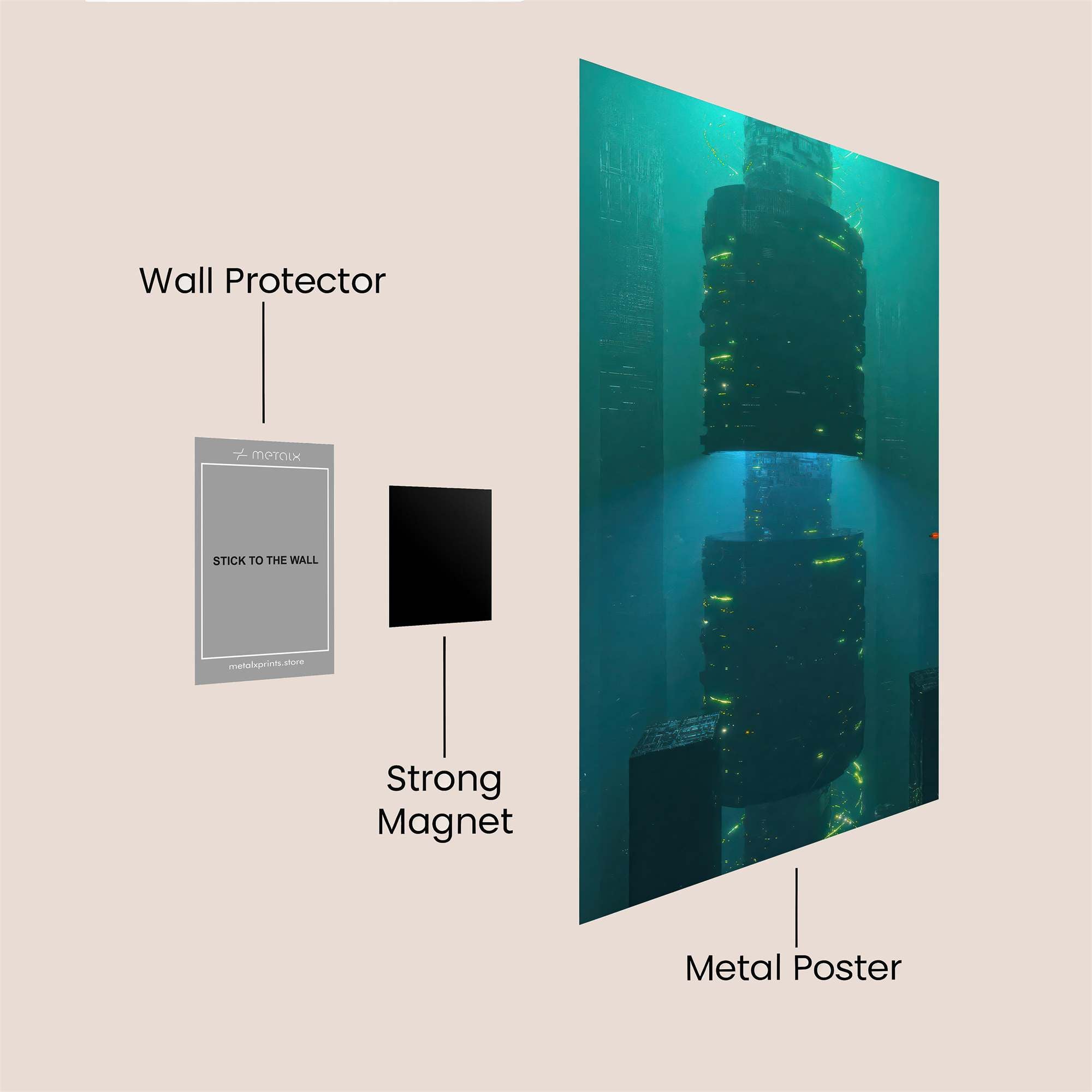 Neon Abyss Safe Wall Magnetic / M