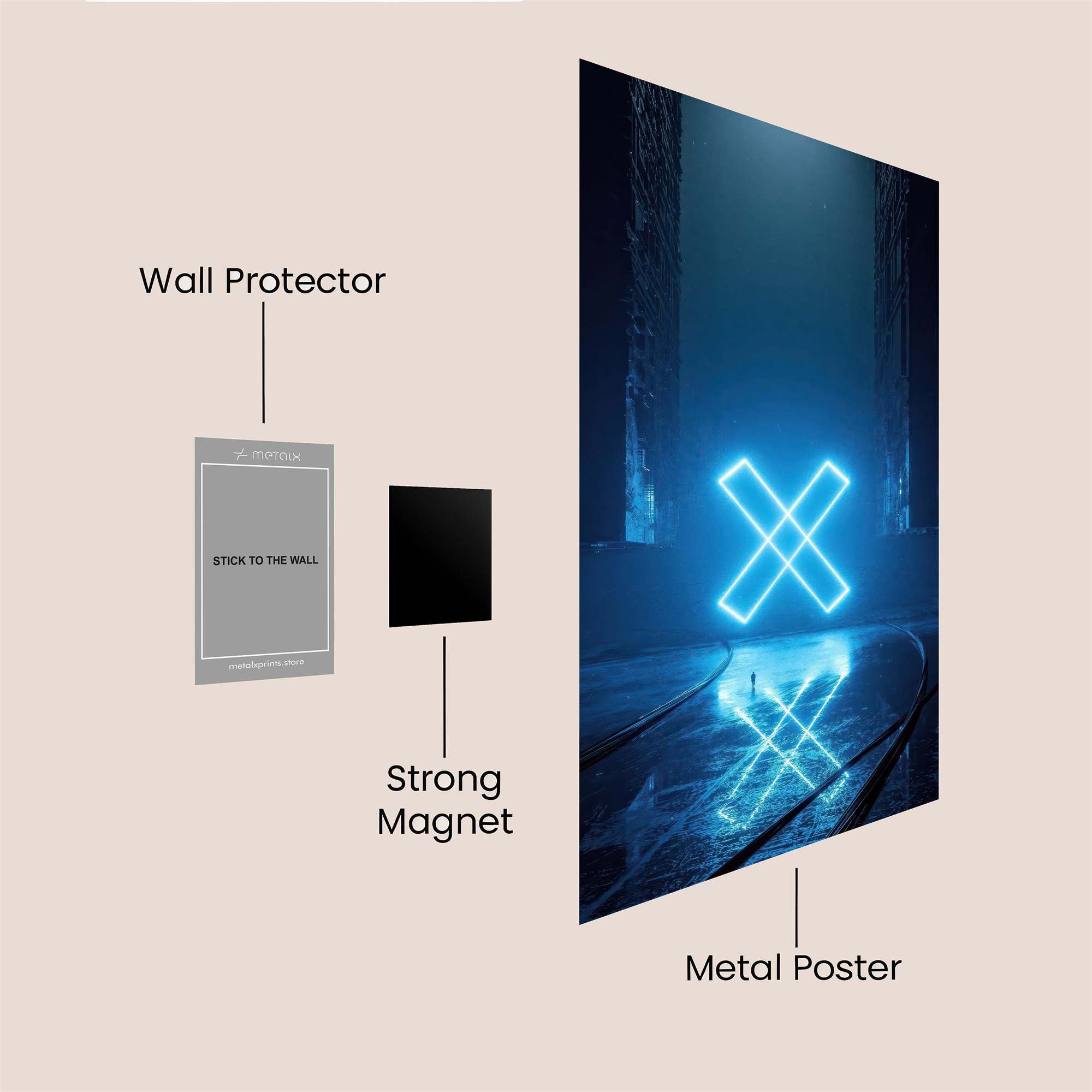 Neon Enigma Safe Wall Magnetic / M