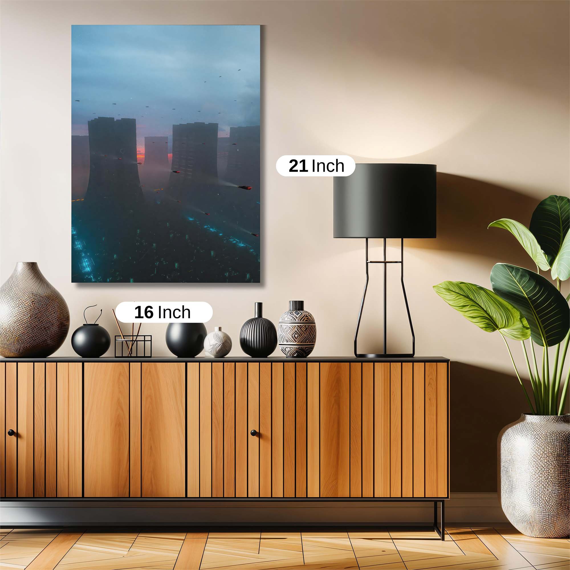 Cyberpunk Dawn Safe Wall Magnetic / M