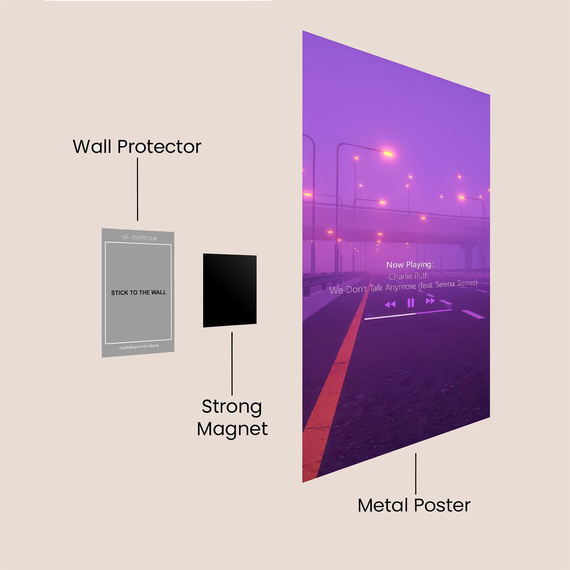 Neon Serenity Safe Wall Magnetic / M