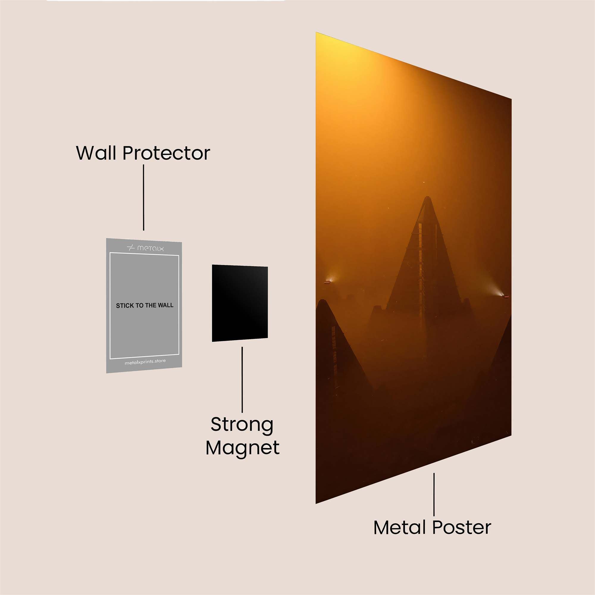 Pyramidic Mystery Safe Wall Magnetic / M