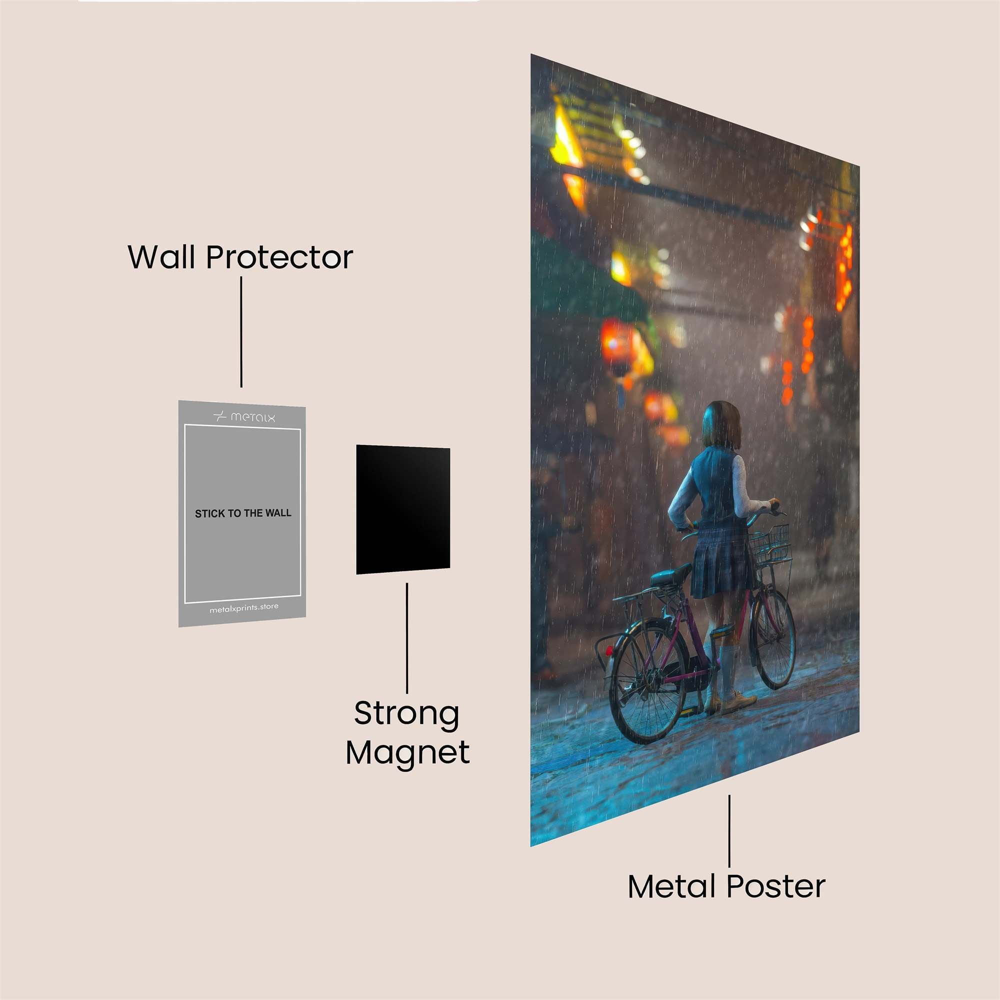 Rainy Solitude Safe Wall Magnetic / M