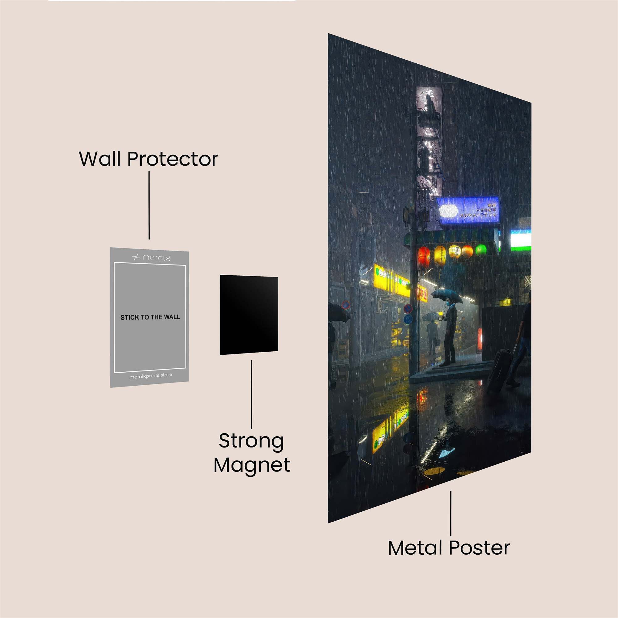 City Drizzle Safe Wall Magnetic / M