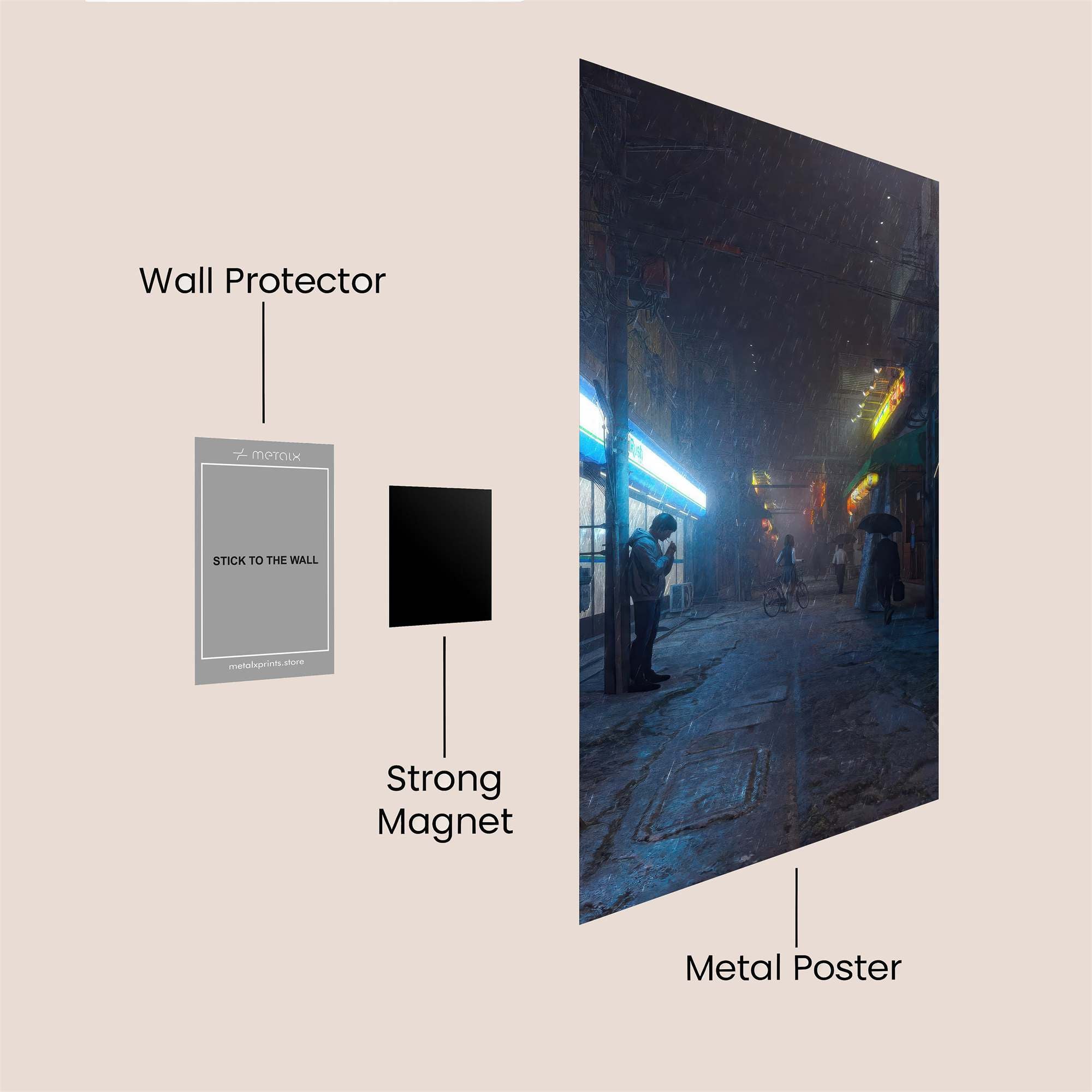 Night Drizzle Safe Wall Magnetic / M