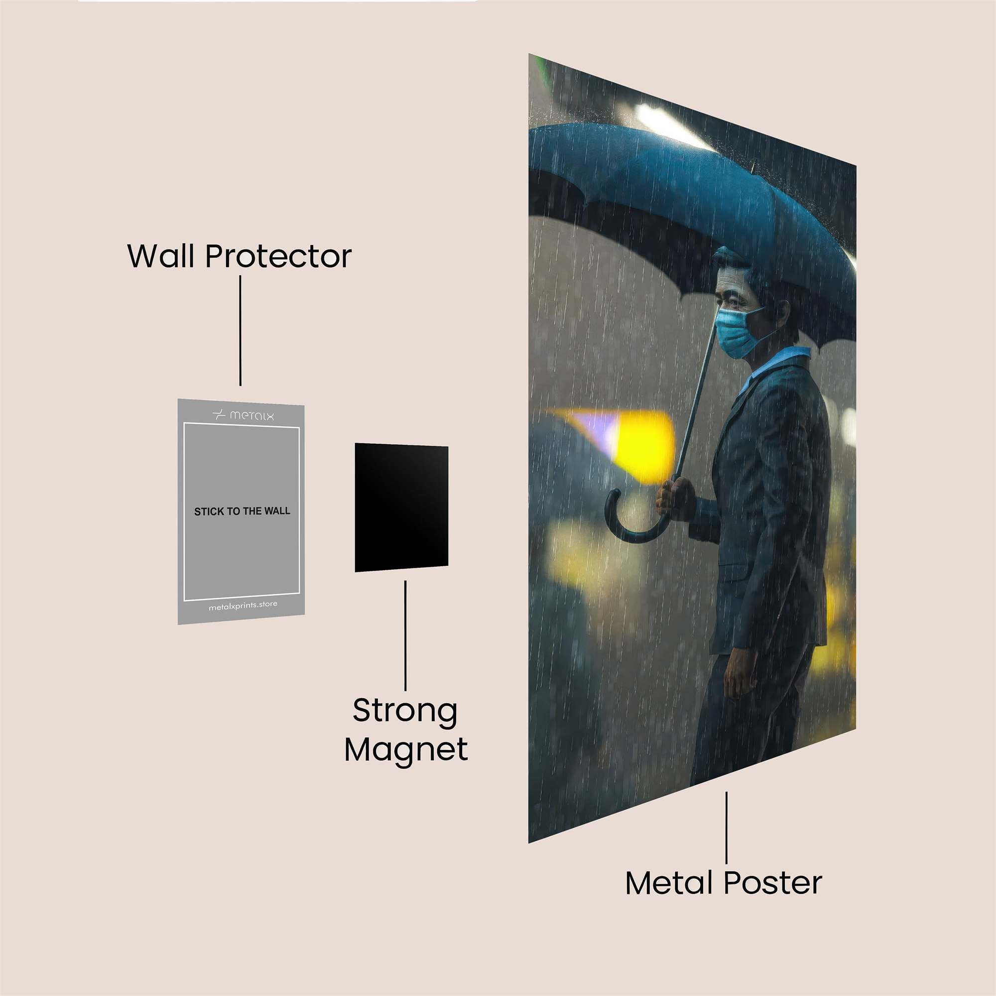 Rainy Solitude Safe Wall Magnetic / M