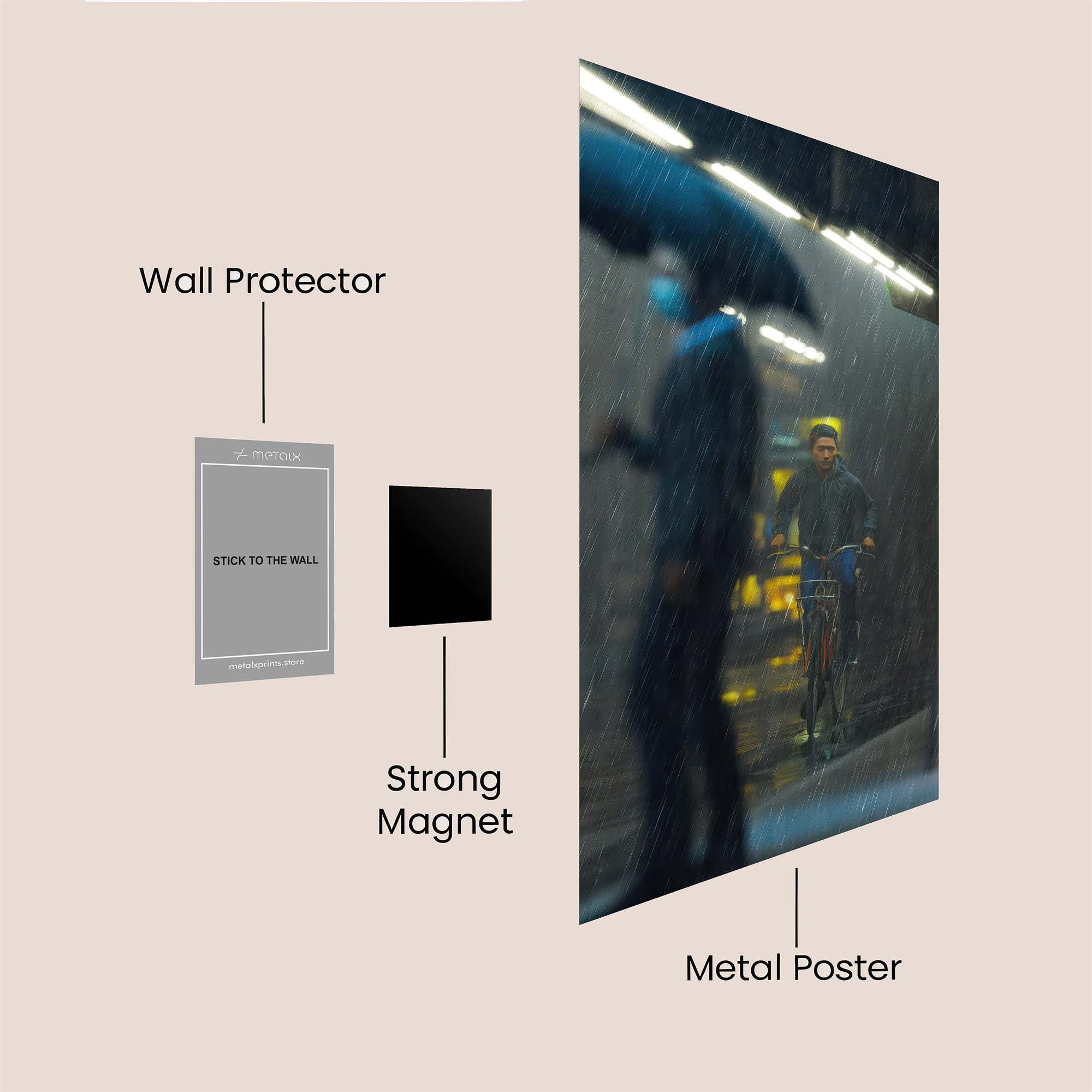 Rainy Solitude Safe Wall Magnetic / M