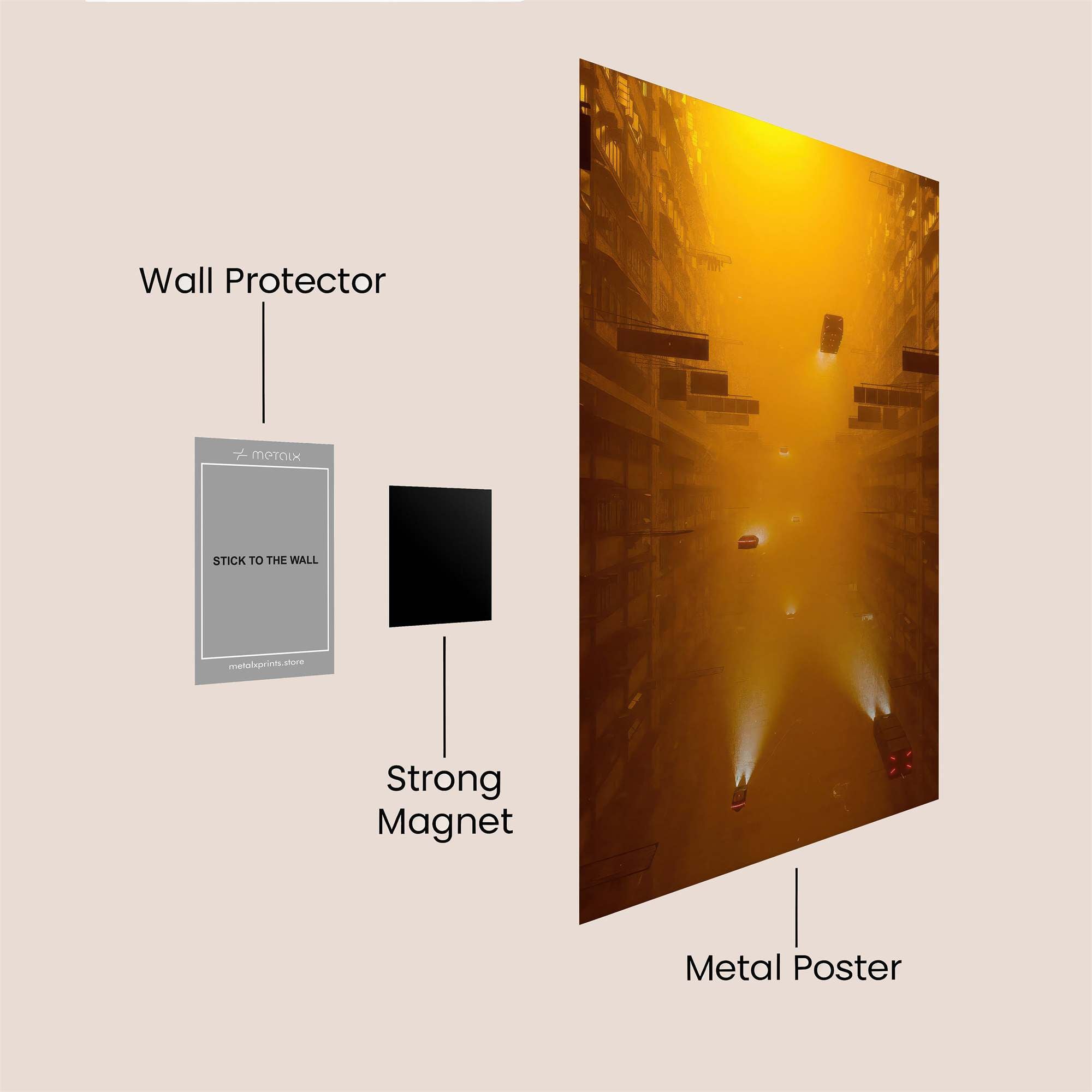 Dystopian Glow Safe Wall Magnetic / M