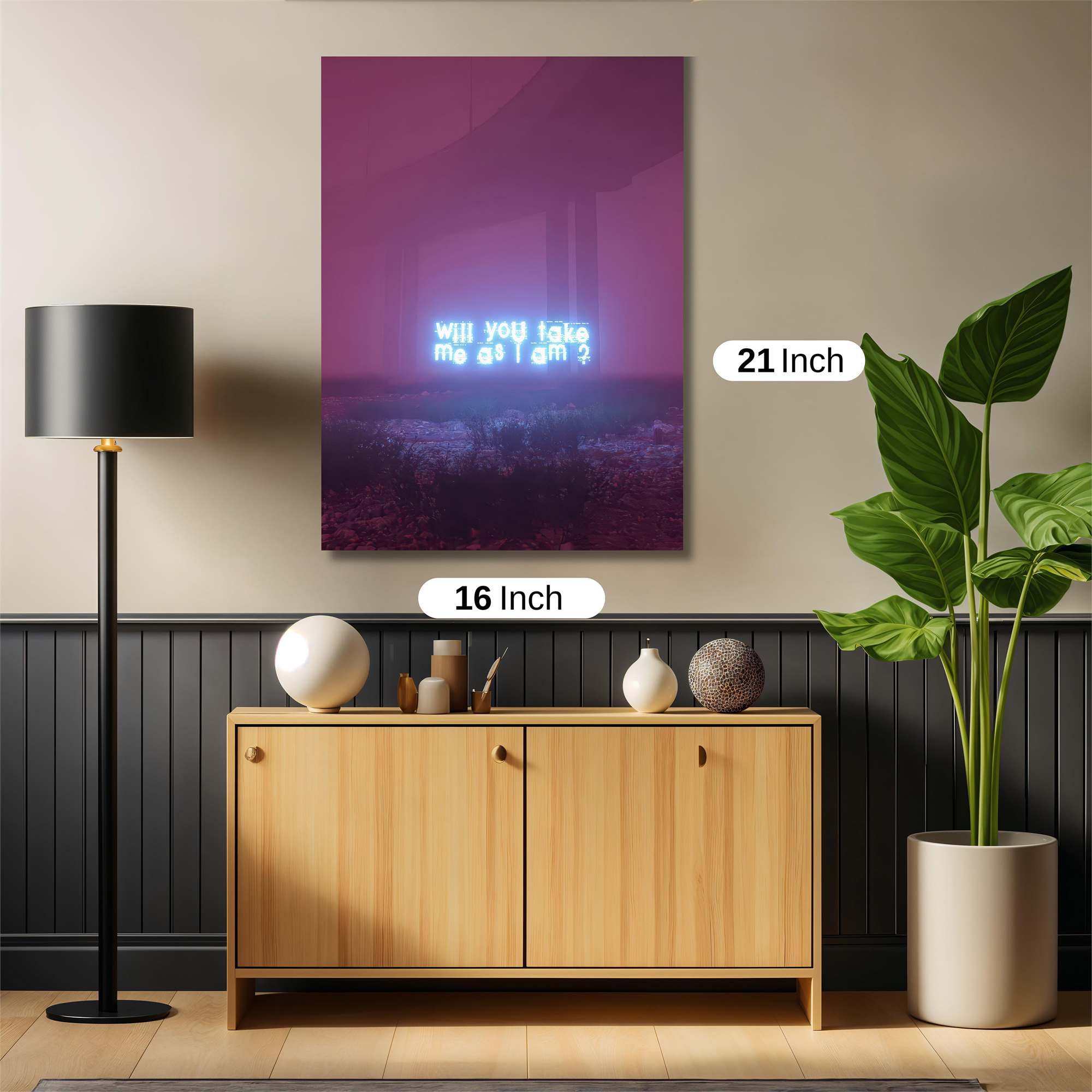 Neon Solitude Safe Wall Magnetic / M