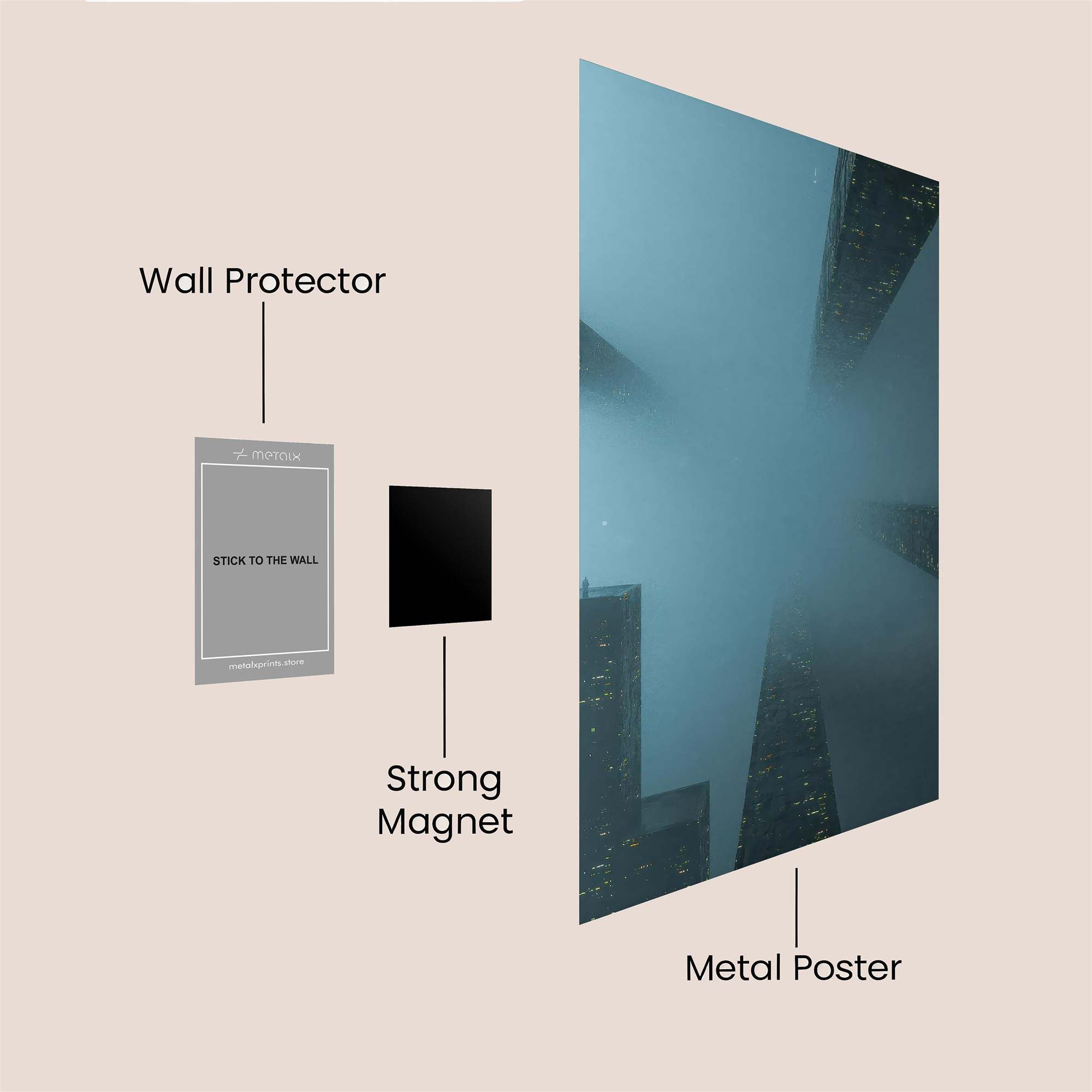 City Dreamscape Safe Wall Magnetic / M