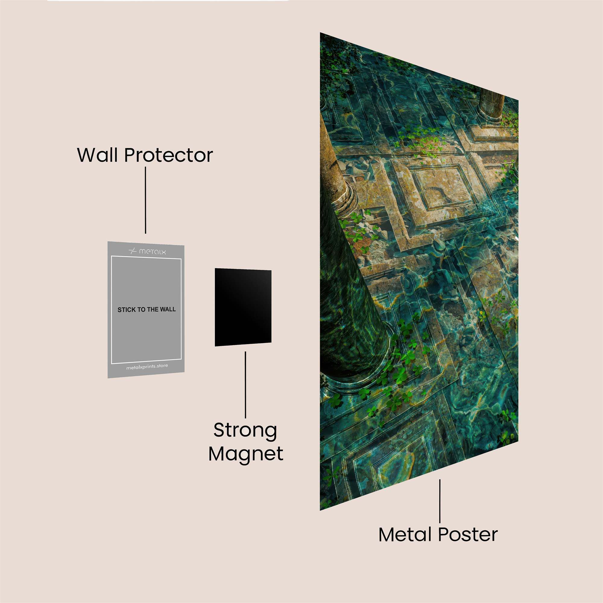 Ruins Enigmatic Safe Wall Magnetic / M