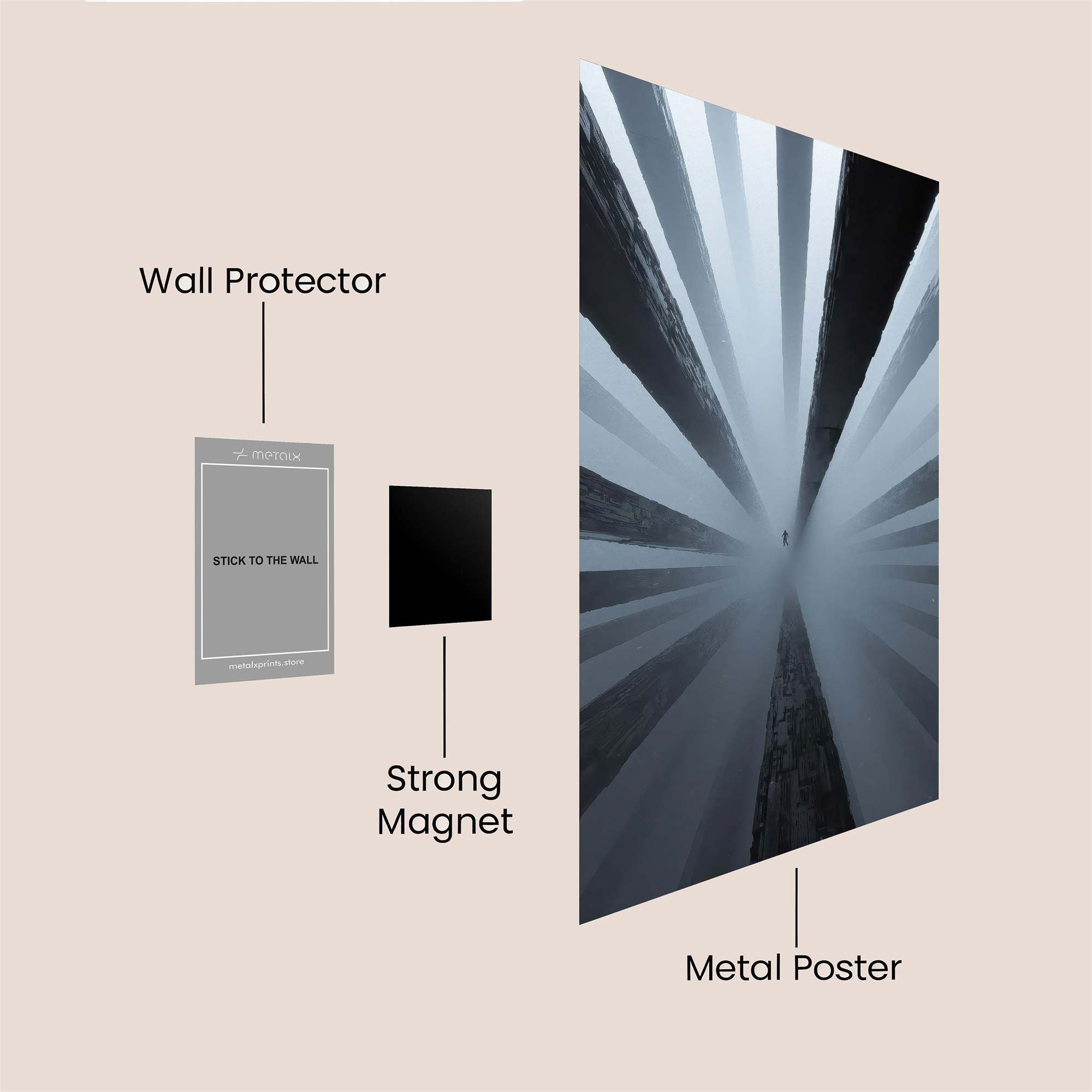 Foggy Descent Safe Wall Magnetic / M