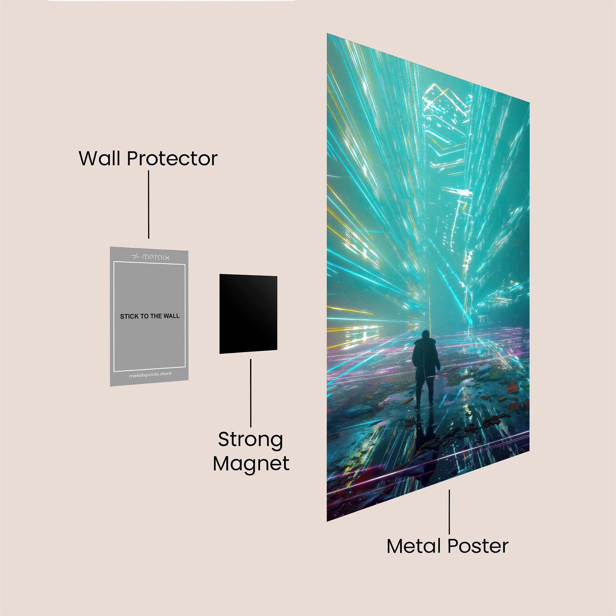 Cyber Serenity Safe Wall Magnetic / M