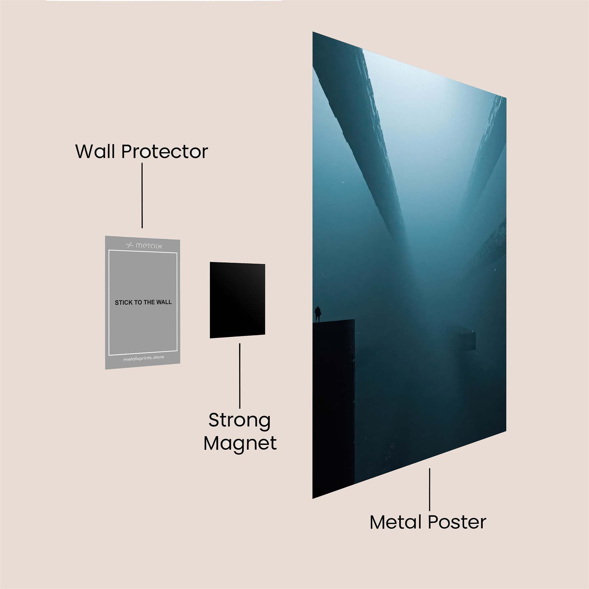 Submarine Solitude Safe Wall Magnetic / M