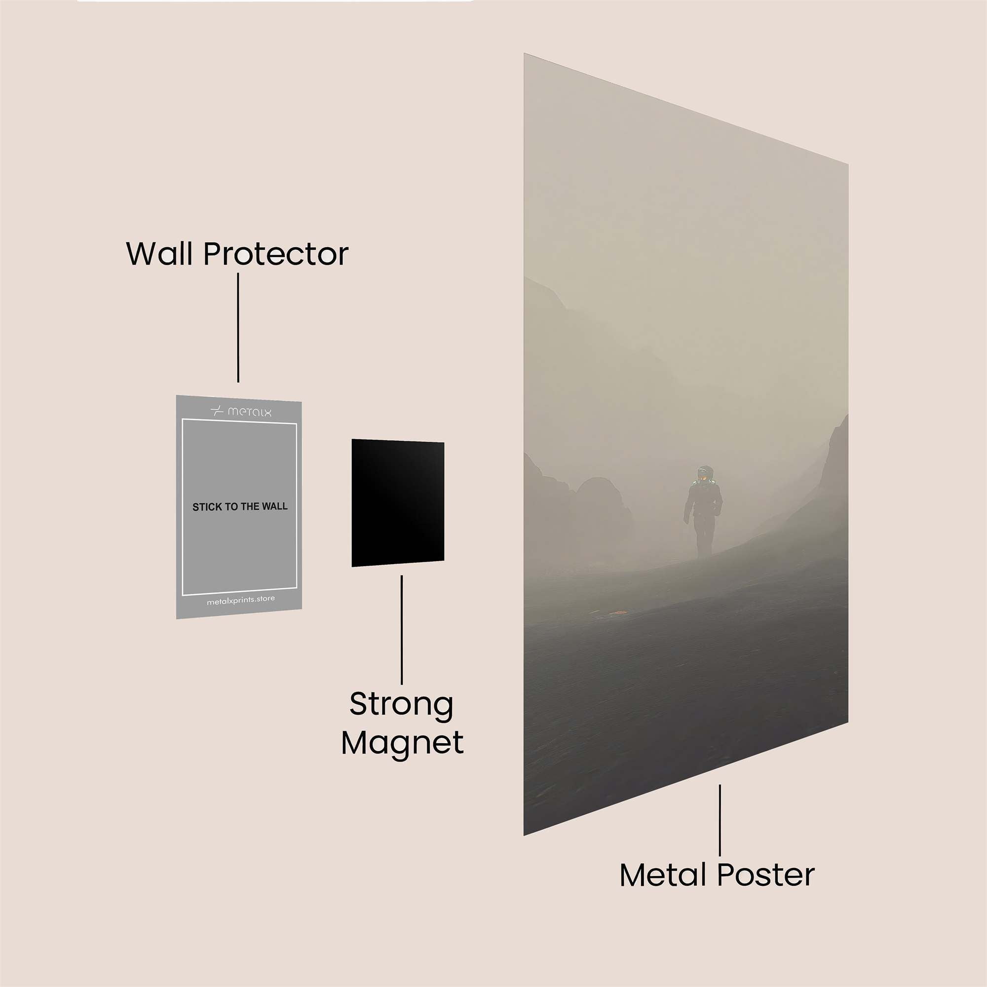 Fogbound Solitude Safe Wall Magnetic / M