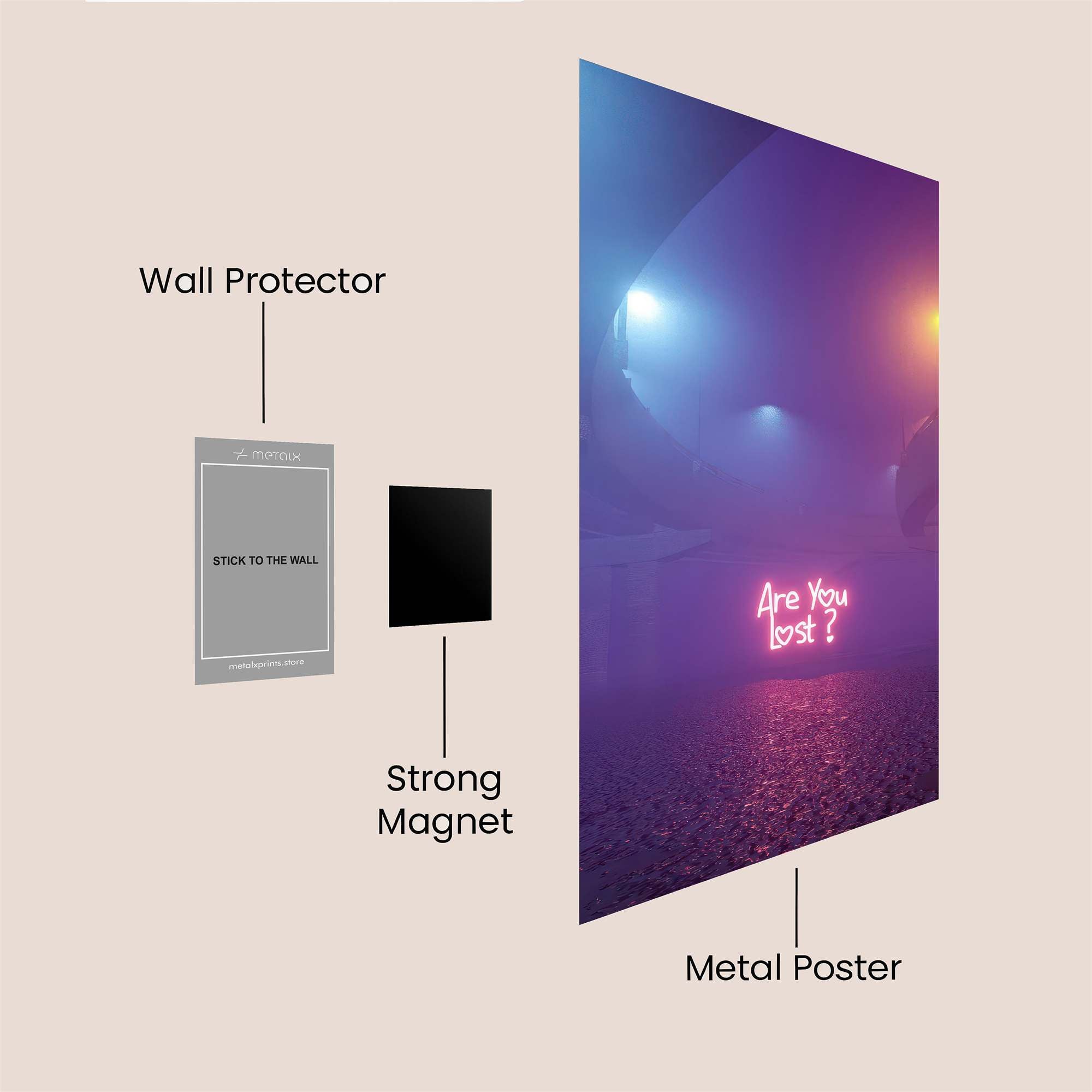 Neon Mystery Safe Wall Magnetic / M
