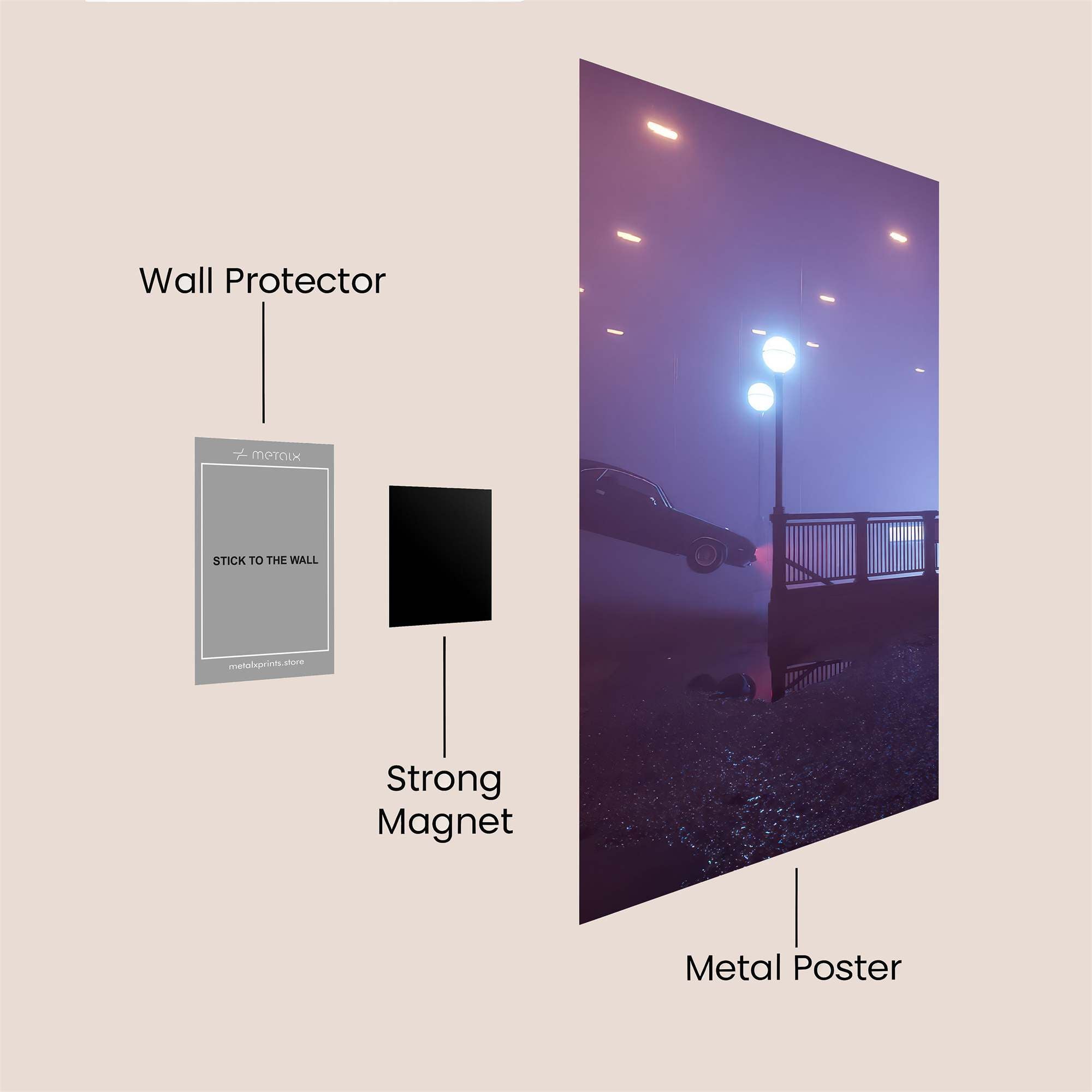 Car Dreamscape Safe Wall Magnetic / M