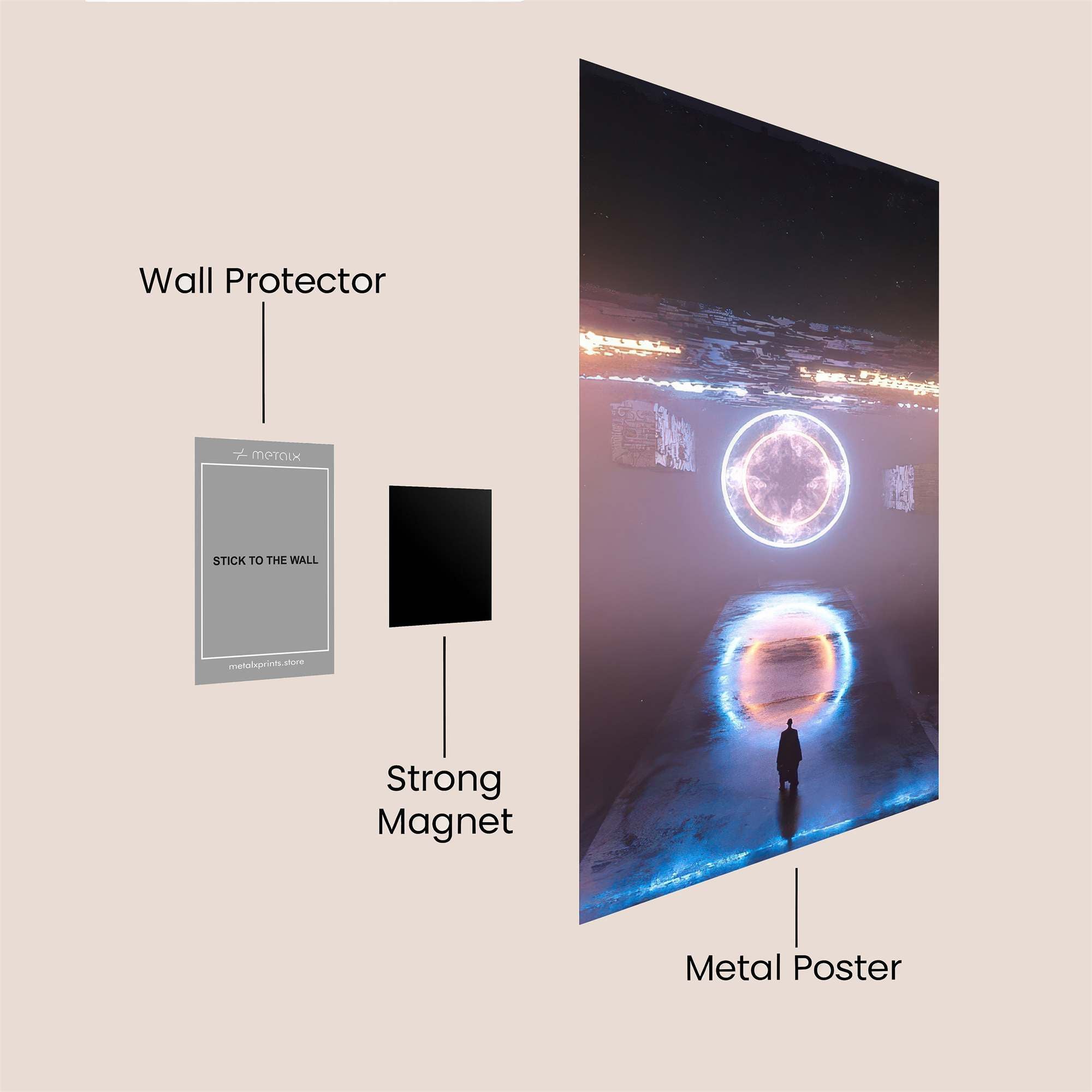 City Submerged Safe Wall Magnetic / M